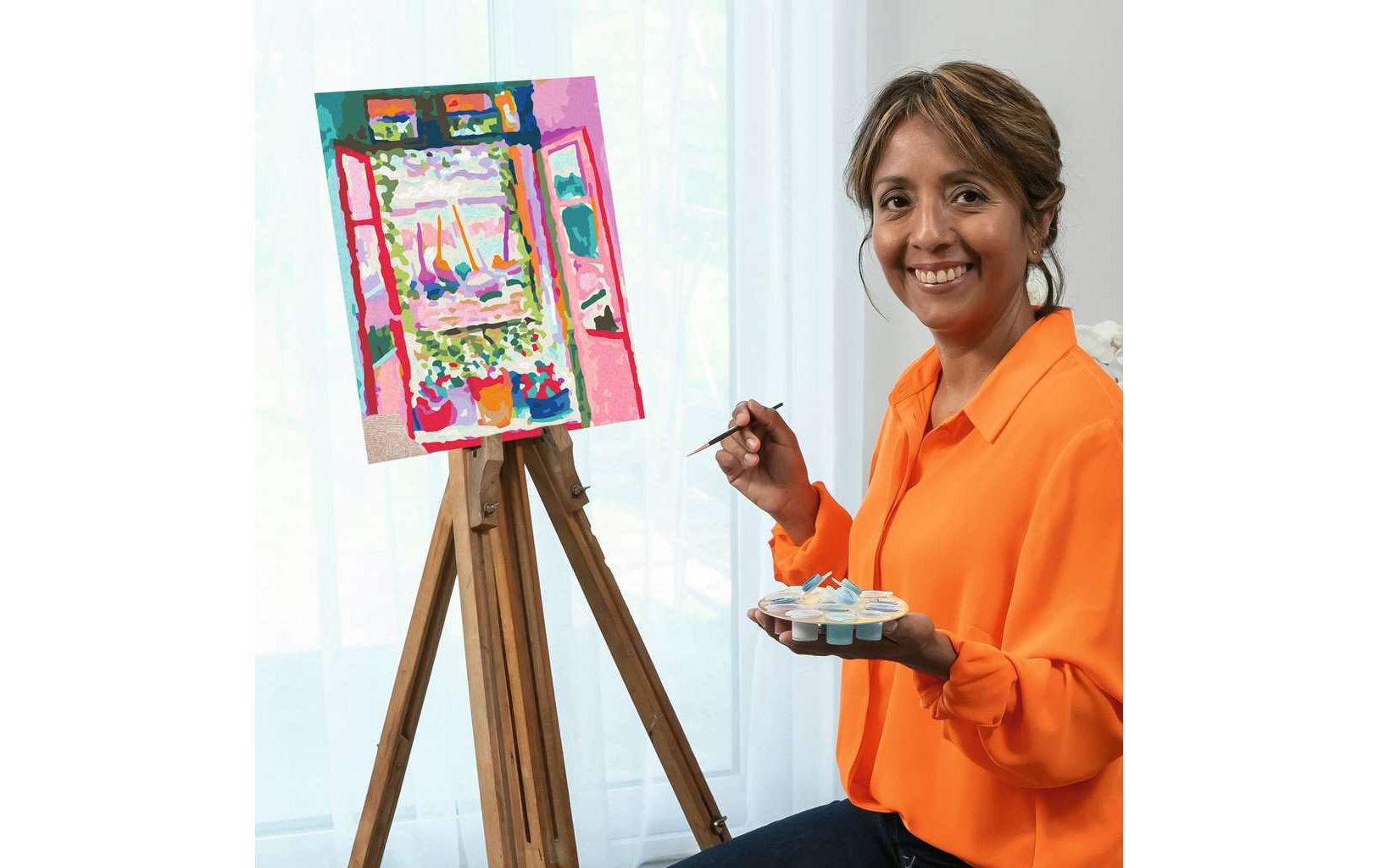 Ravensburger Malen-nach-Zahlen-Set – Henri Matisse: Offenes Fenster – ab 12 Jahren