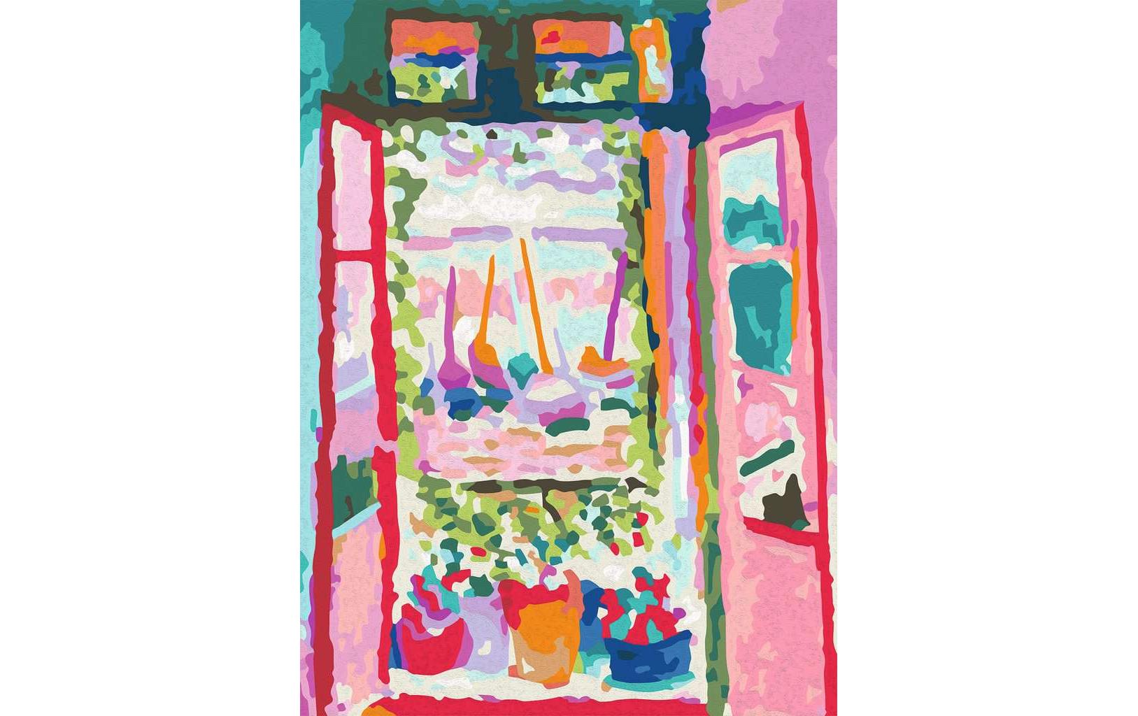 Ravensburger Malen-nach-Zahlen-Set – Henri Matisse: Offenes Fenster – ab 12 Jahren
