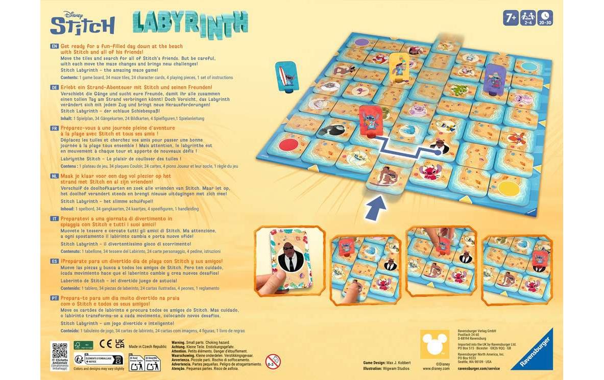 Ravensburger Labyrinth Stitch – Brettspiel, 2–4 Spieler, ab 7 Jahren, 20–30 Min., DE/EN/FR/IT/NL/ES/PT