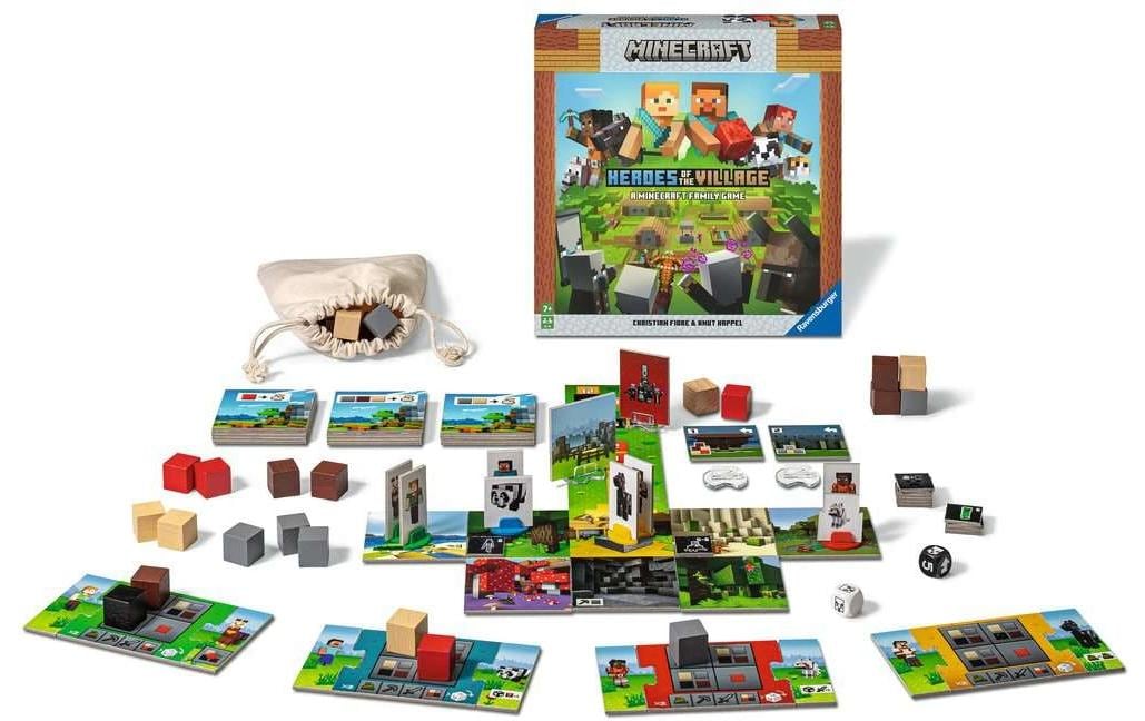 Ravensburger Minecraft Heroes Familienausgabe – Brettspiel, 1–4 Spieler, ab 7 J., 20–25 min