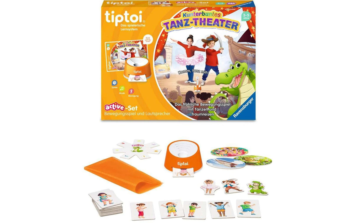 Ravensburger active Set Tanz-Theater22 – Brettspiel, 1–6 Spieler, ab 3 Jahren, 10 Min., DE