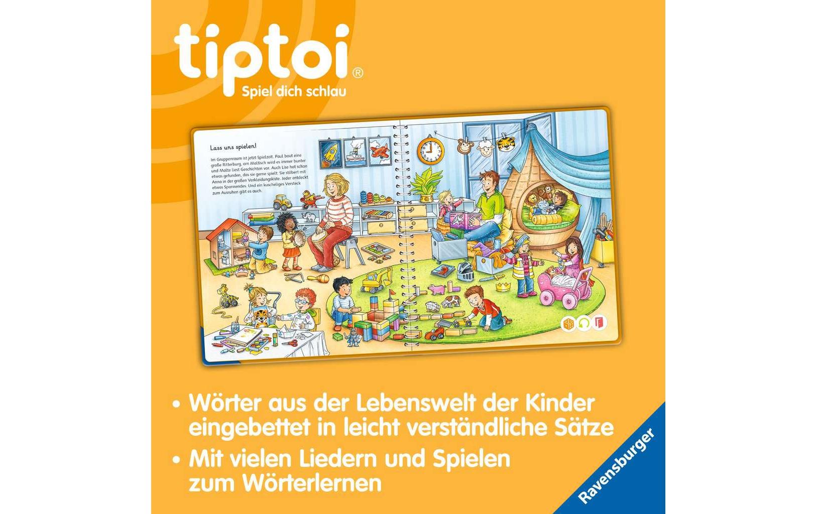 Ravensburger Lernbuch – tiptoi Wörter-Bilderbuch Kindergarten, Deutsch, ab 3 Jahren