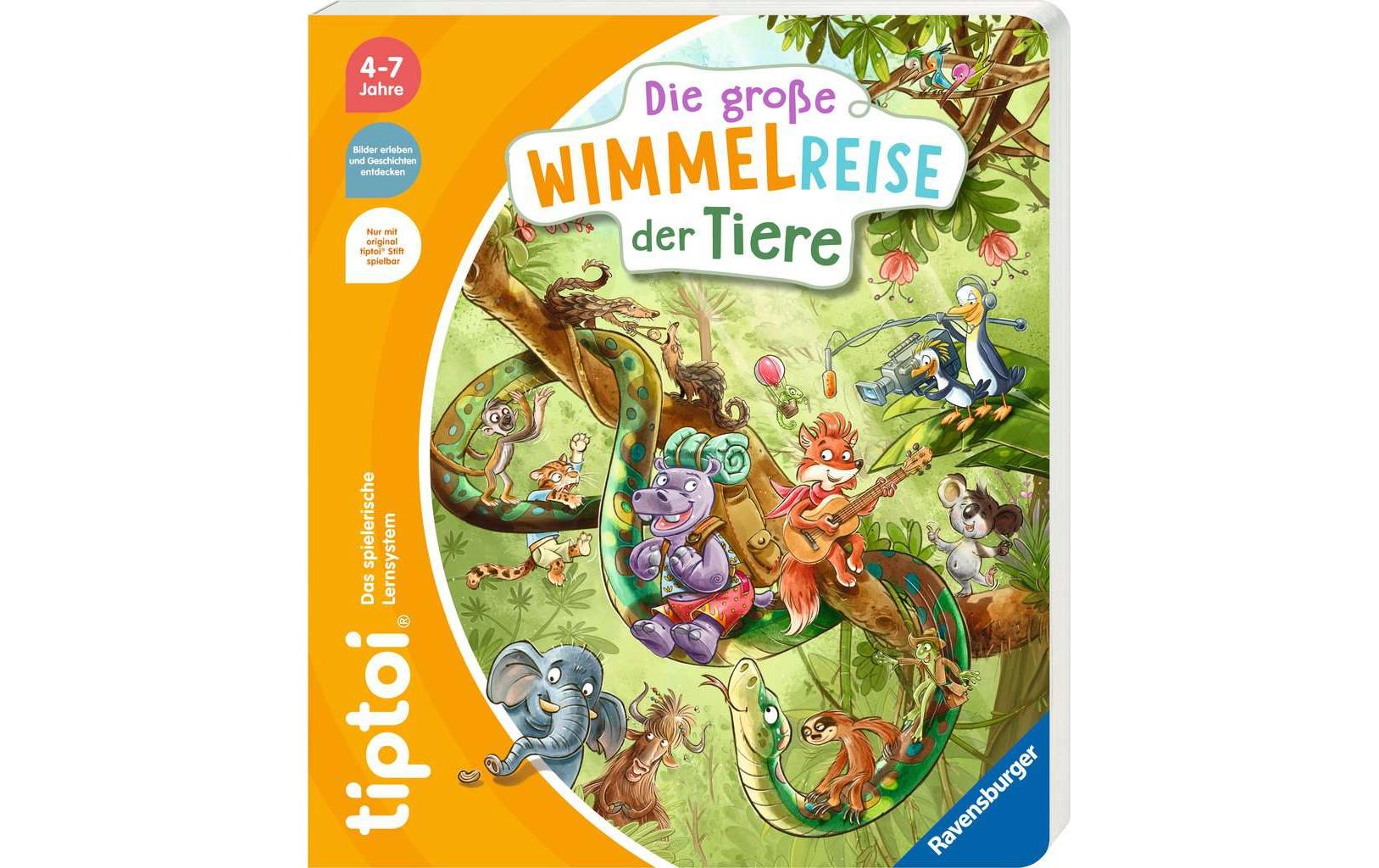 Ravensburger Lernbuch – tiptoi Die grosse Wimmelreise: Tiere, Deutsch, ab 4 Jahren
