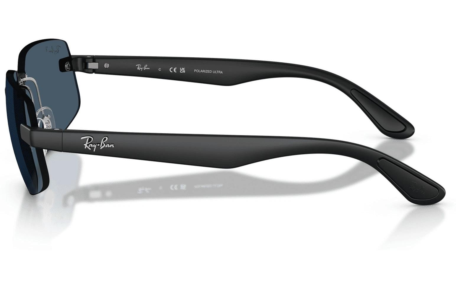 Ray-Ban Schutzbrille RB4475CH SAND BLACK – Blaue Gläser, UV-Schutz, Schwarzer Rahmen