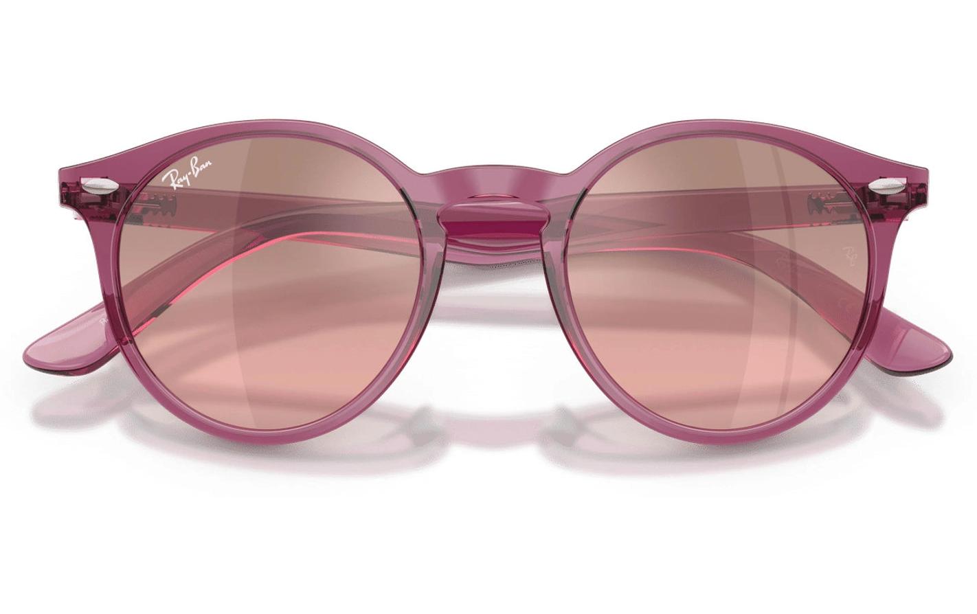 Ray-Ban RJ064S – Gläser rosa, polarisiert, UV-Schutz, Metall, rahmenlos