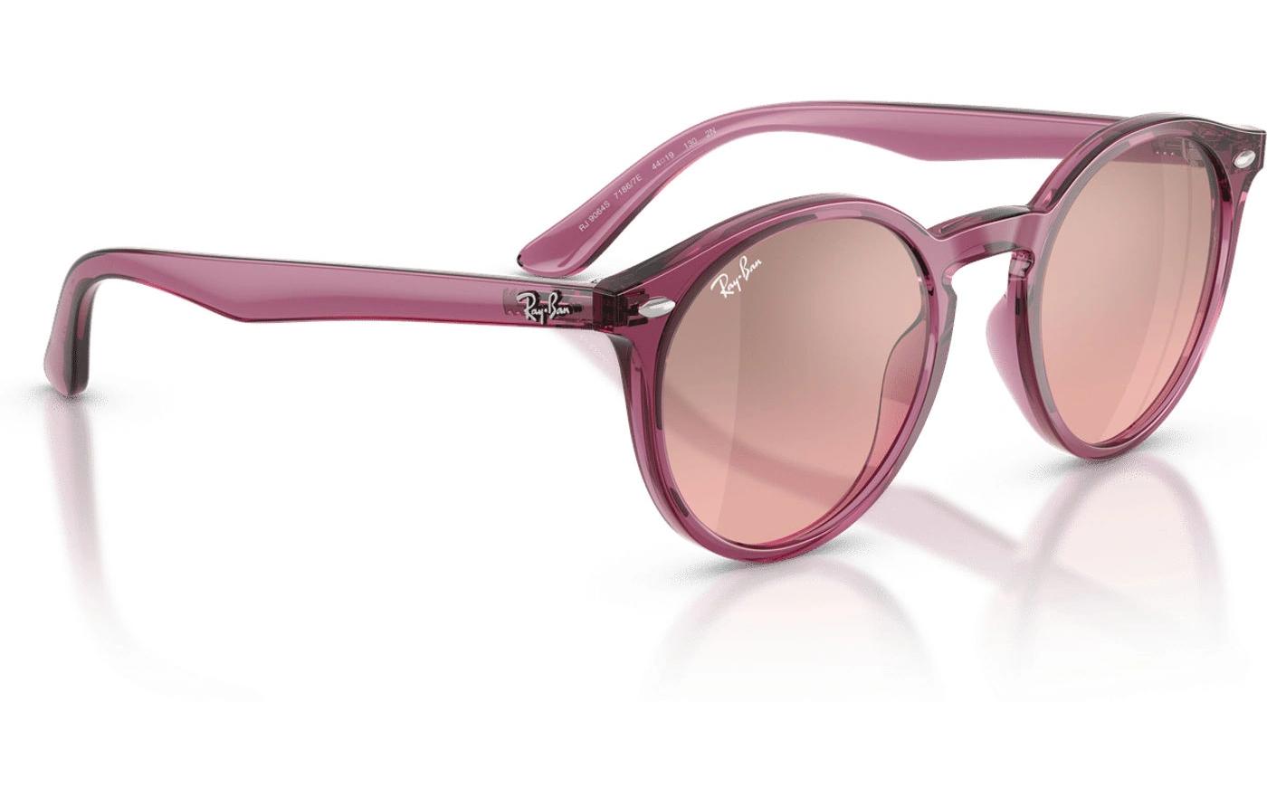 Ray-Ban RJ064S – Gläser rosa, polarisiert, UV-Schutz, Metall, rahmenlos