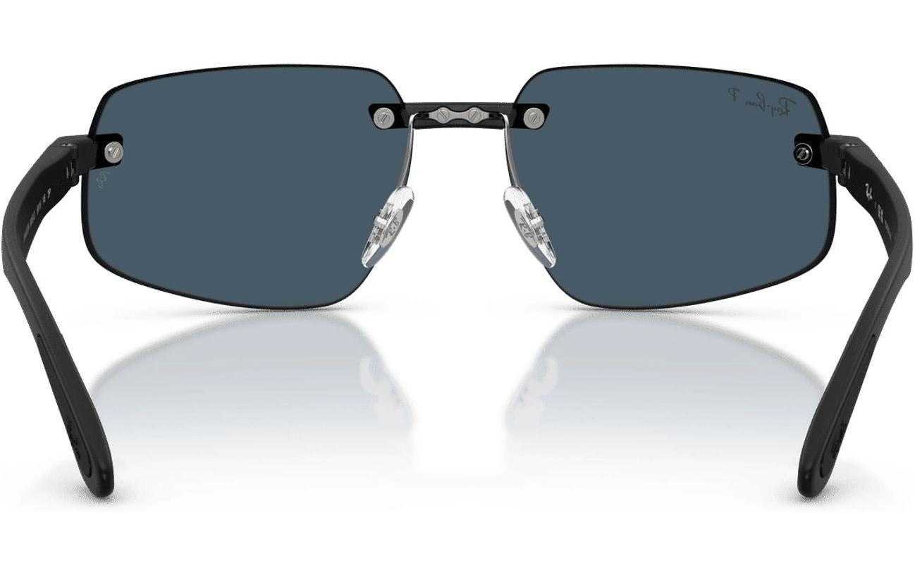 Ray-Ban Schutzbrille RB4475CH SAND BLACK – Blaue Gläser, UV-Schutz, Schwarzer Rahmen