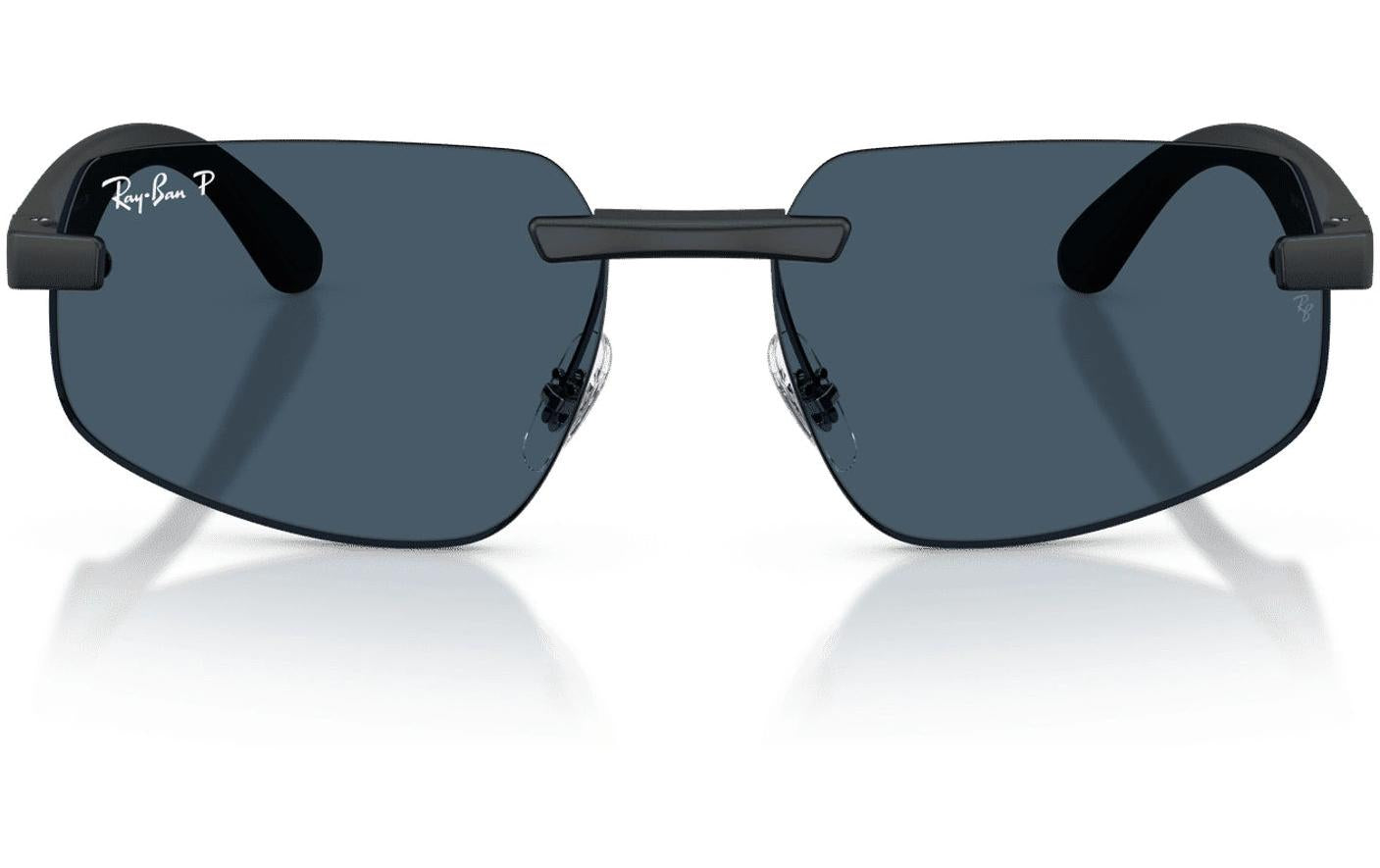 Ray-Ban Schutzbrille RB4475CH SAND BLACK – Blaue Gläser, UV-Schutz, Schwarzer Rahmen