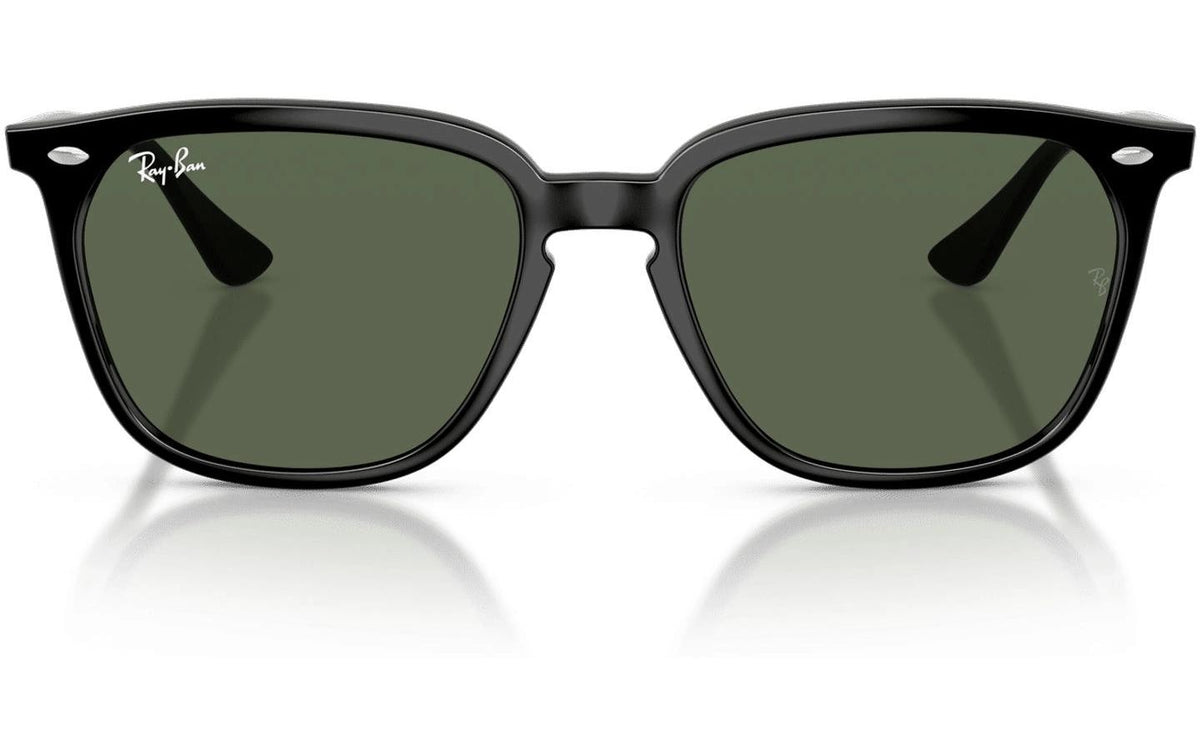 Ray-Ban Schutzbrille RB4362 – Dunkelgrüne Gläser, UV-Schutz, Schwarzer Rahmen