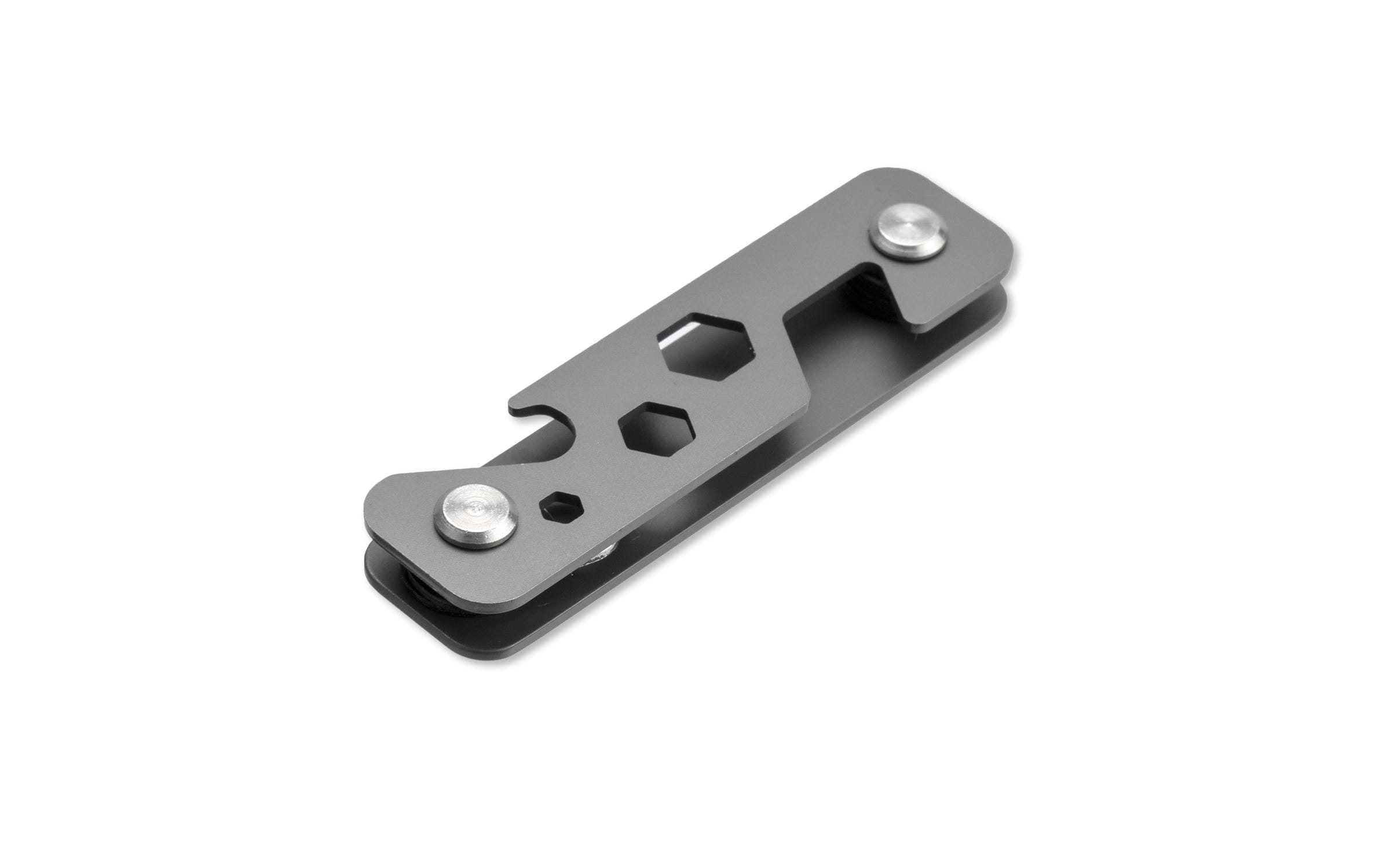 4SMARTS Multitool-Schlüsselanhänger – Edelstahl, Grau, 76 × 20 × 8 mm