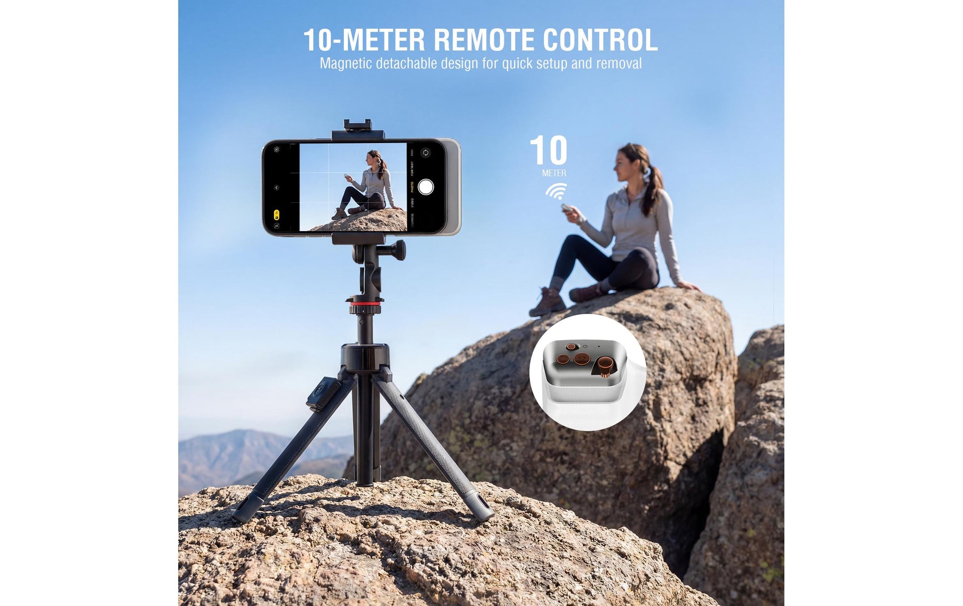 4smarts Foto-/Video-Griff – magnetisch, Fill Light – für MagSafe – Weiss