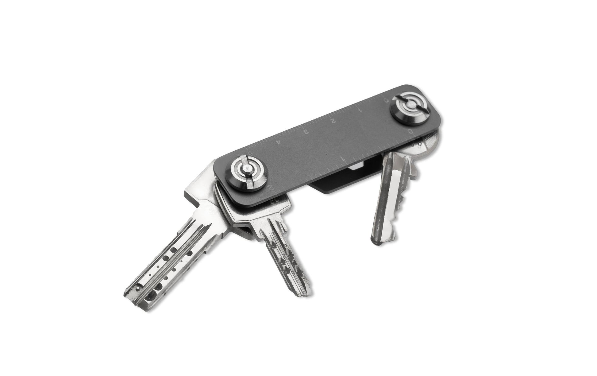 4SMARTS Multitool-Schlüsselanhänger – Edelstahl, Grau, 76 × 20 × 8 mm