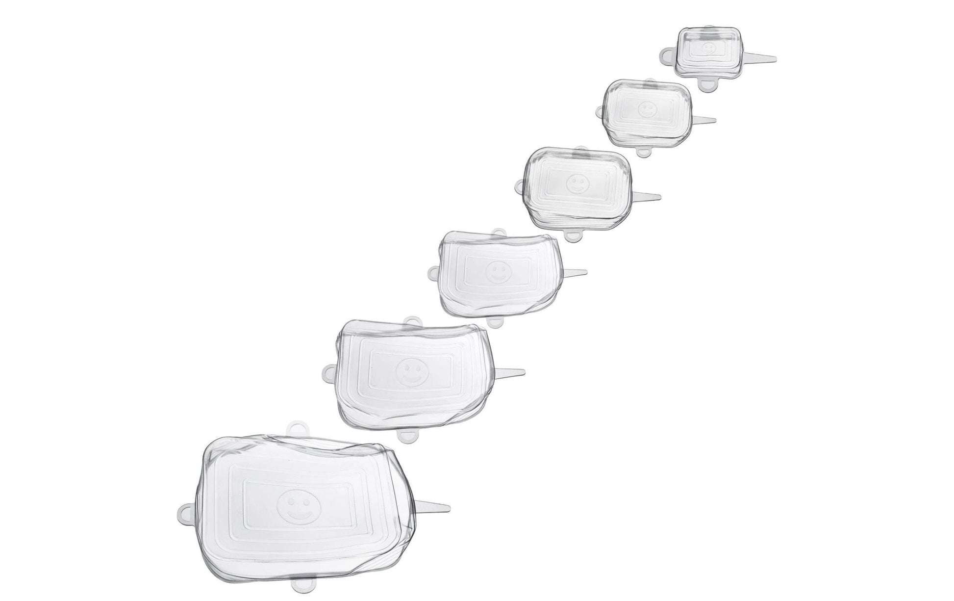 Westmark Frischhaltedeckel 6er-Set, 18 × 21,5 × 0,8 cm, Silikon, Transparent