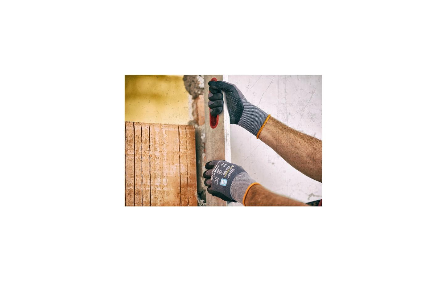 Gebol Arbeitshandschuhe, Multi-Flex – Grösse 10, 1 Stück – Grau, Fettabweisend, Reissfest, Ölabweisend