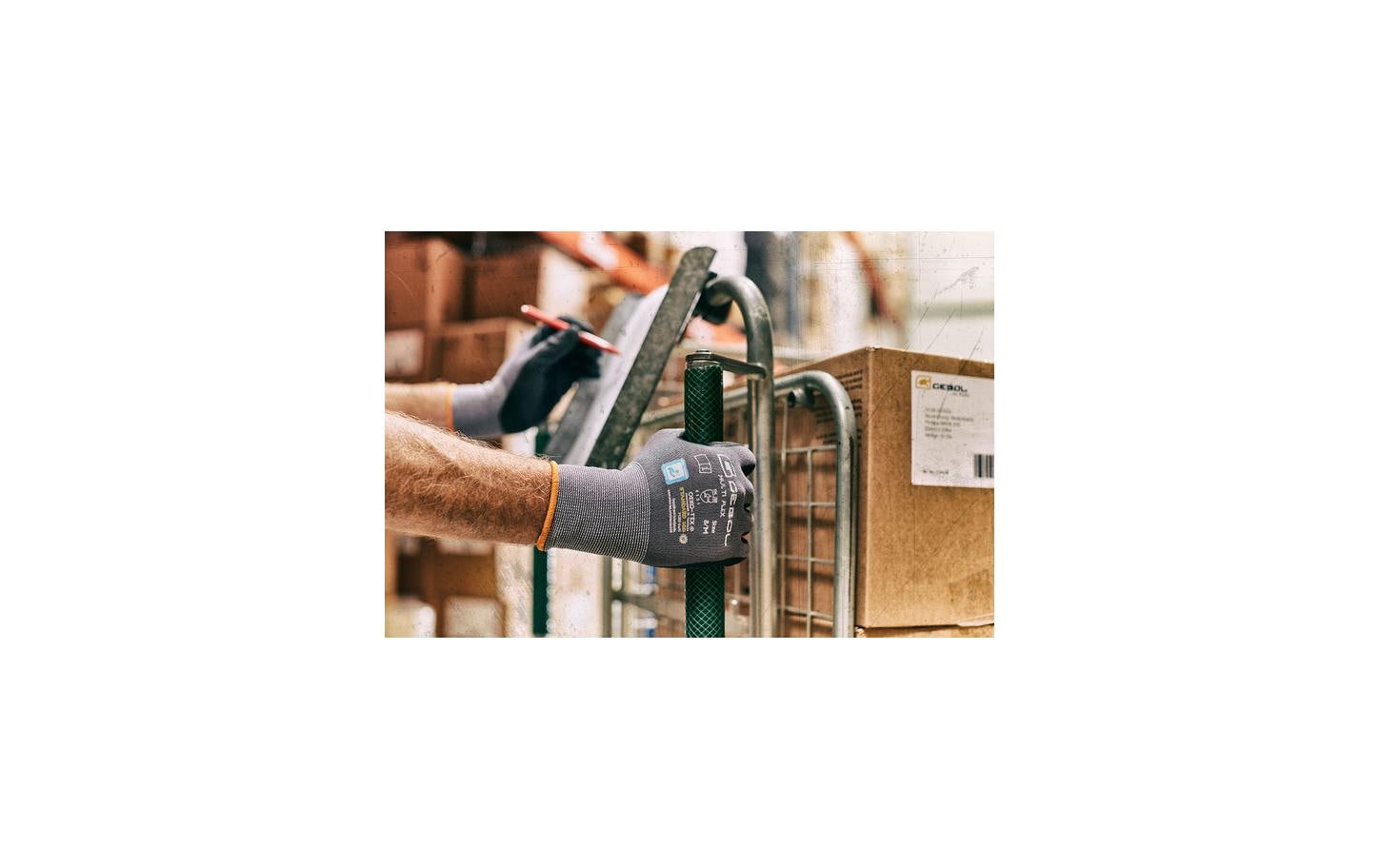 Gebol Arbeitshandschuhe, Multi-Flex – Grösse 8 – Grau, Fett-/Ölabweisend, Reissfest, Schmutzabweisend