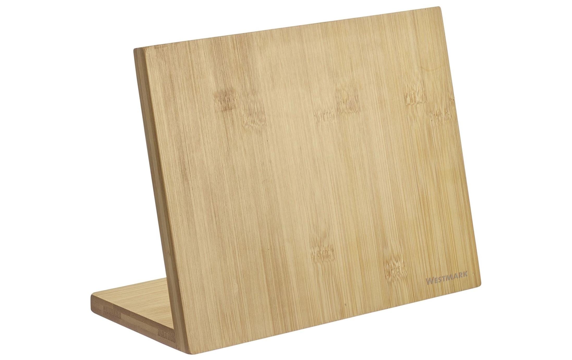 Westmark Messerblock, 21 × 27,8 × 12 cm, Bambus/Polypropylen (PP), magnetisch, braun