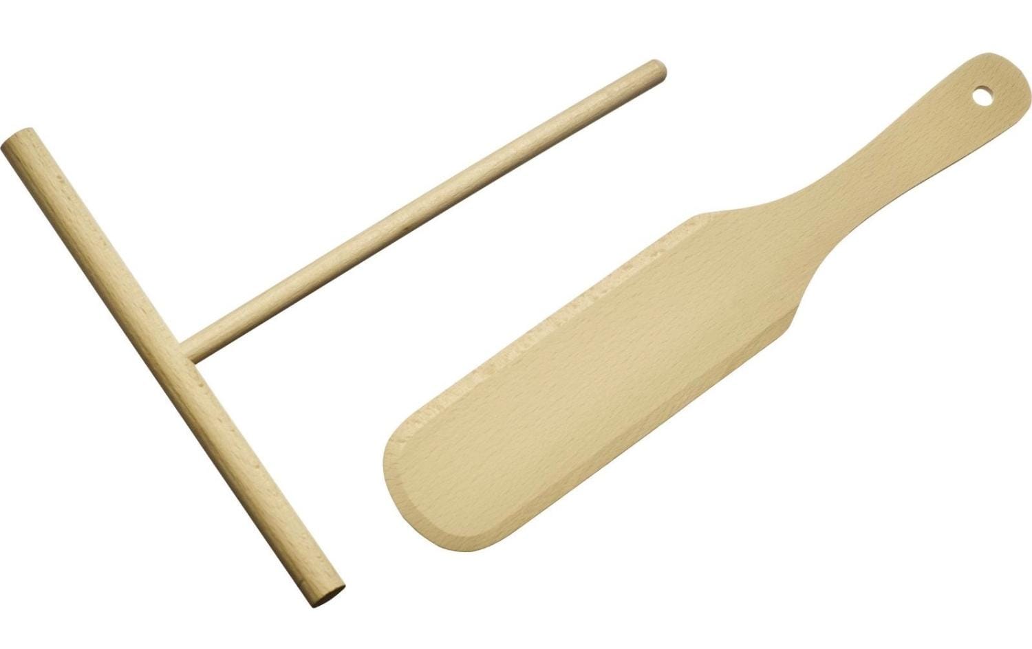 Westmark Crêpes-Spatel-Set 2-teilig, 8 × 29 × 1,5 cm, Buche (Holz), Braun