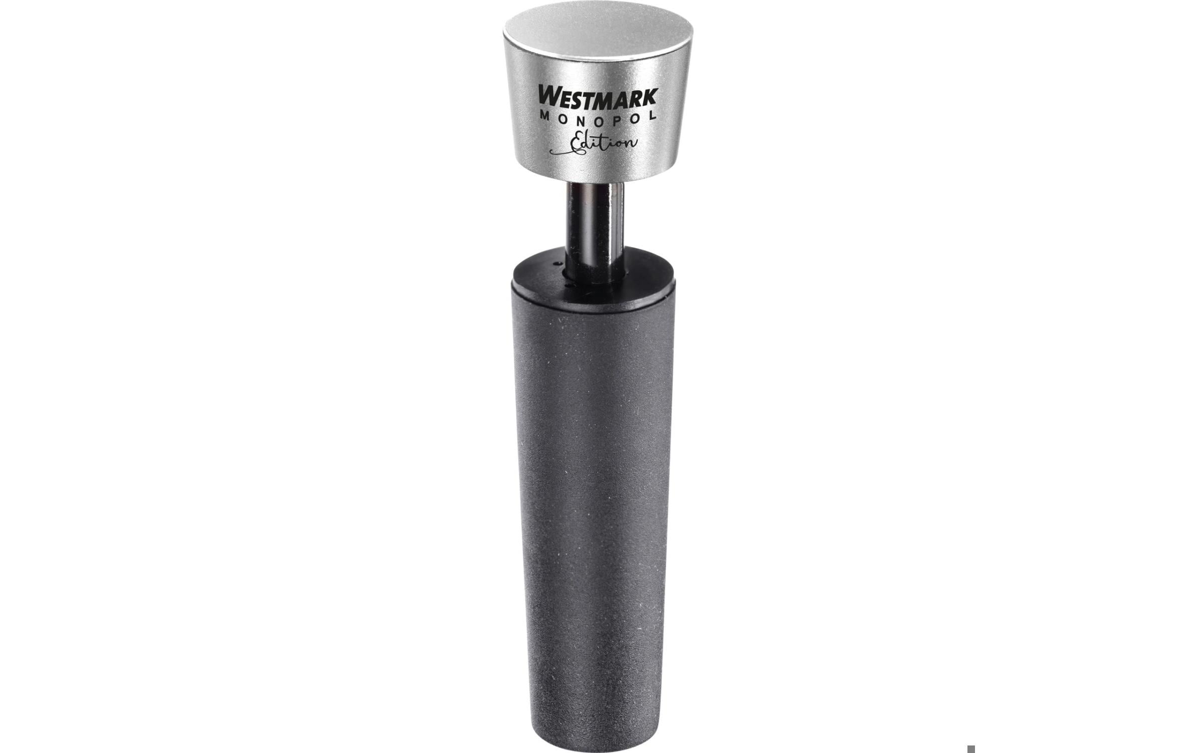 Westmark Flaschenverschluss Monopol Edition Savio – 8,7 × 2,6 × 2,6 cm, Aluminium, Kunststoff (ABS), Silikon