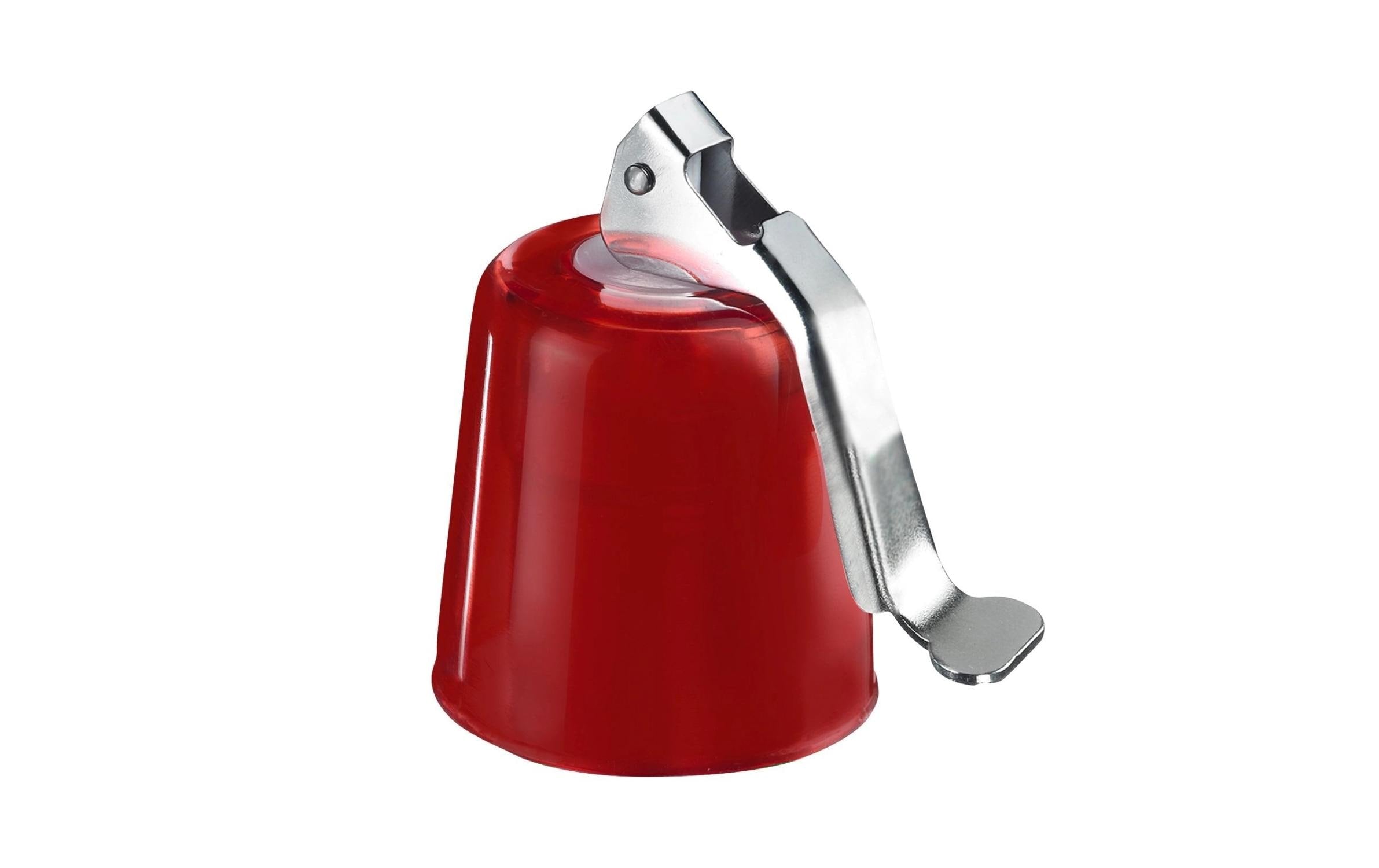 Westmark Flaschenverschluss – 4,3 × 4,3 × 9,3 cm, Silikon, Rot, 1 Stk., luftdicht, spülmaschinenfest