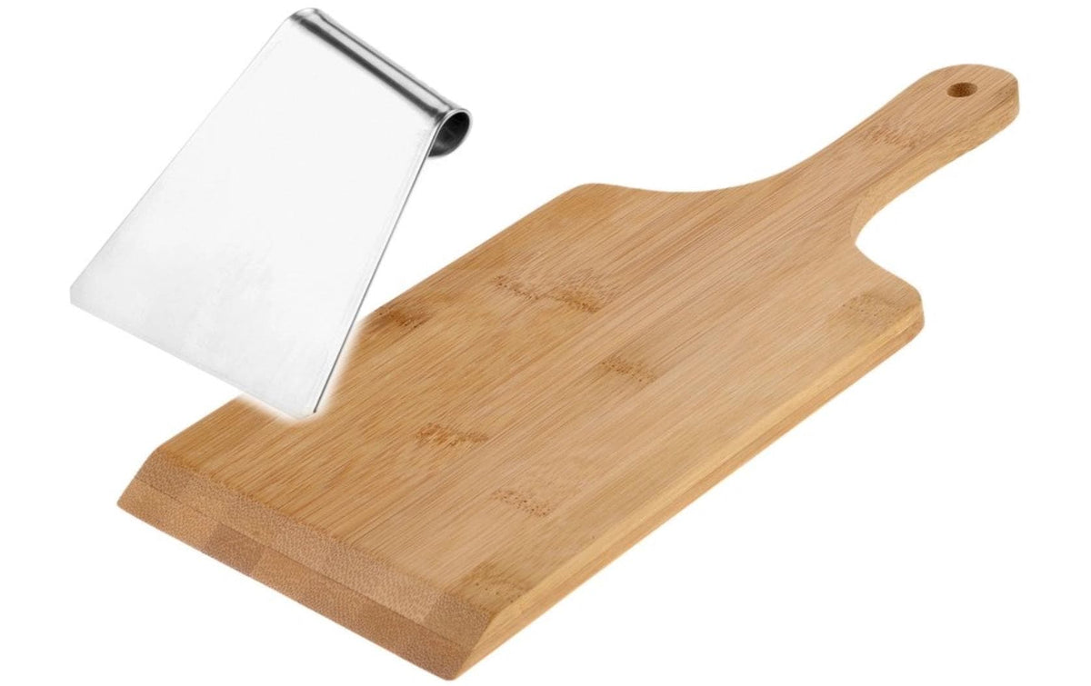 Westmark Spätzlebrett 32 × 14 × 3,1 cm, Holz/Edelstahl, Braun, 2-teilig