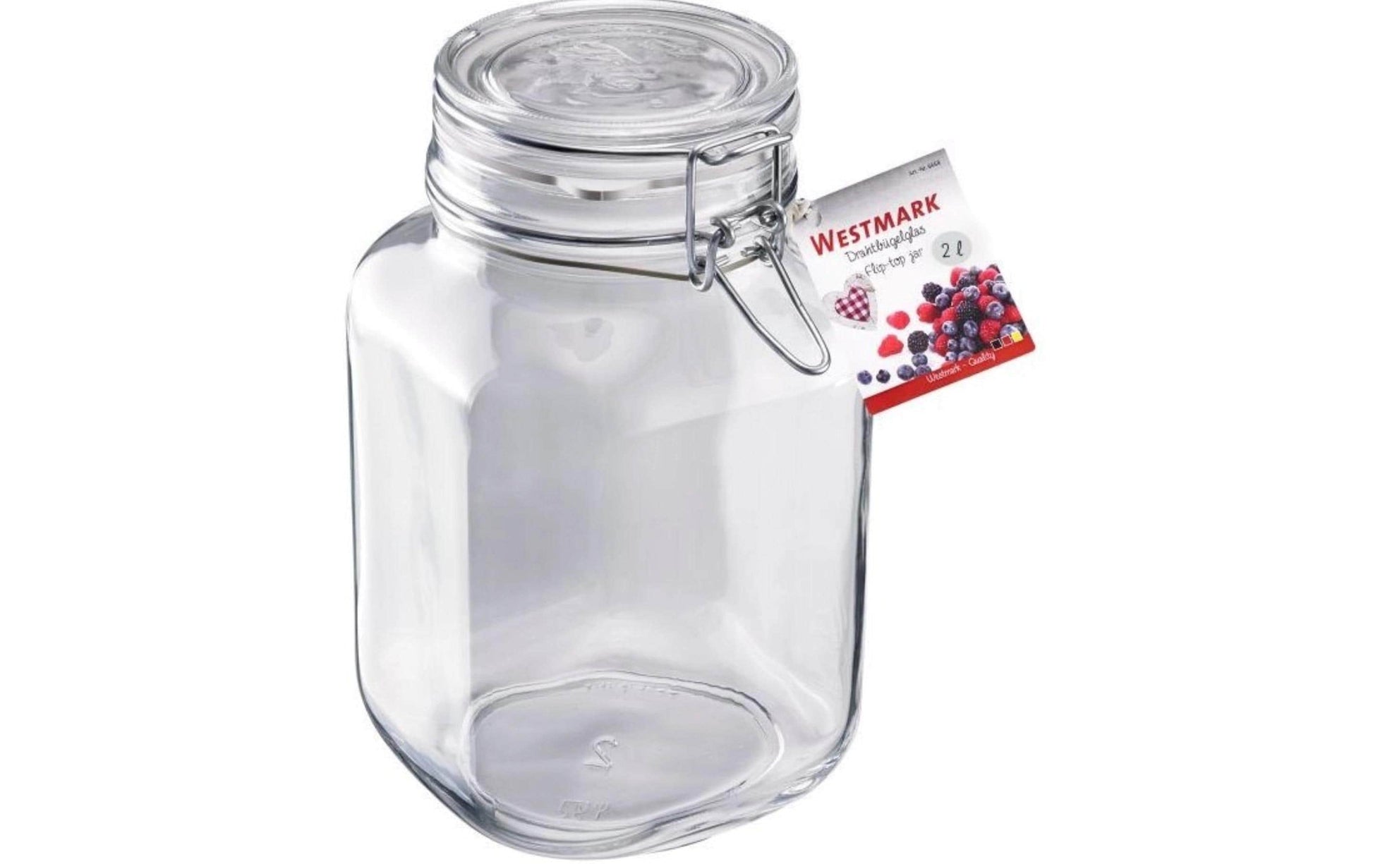 Westmark Vorratsdose 2 l, Ø 9 × 21 cm, Glas/Edelstahl/Gummi, Transparent