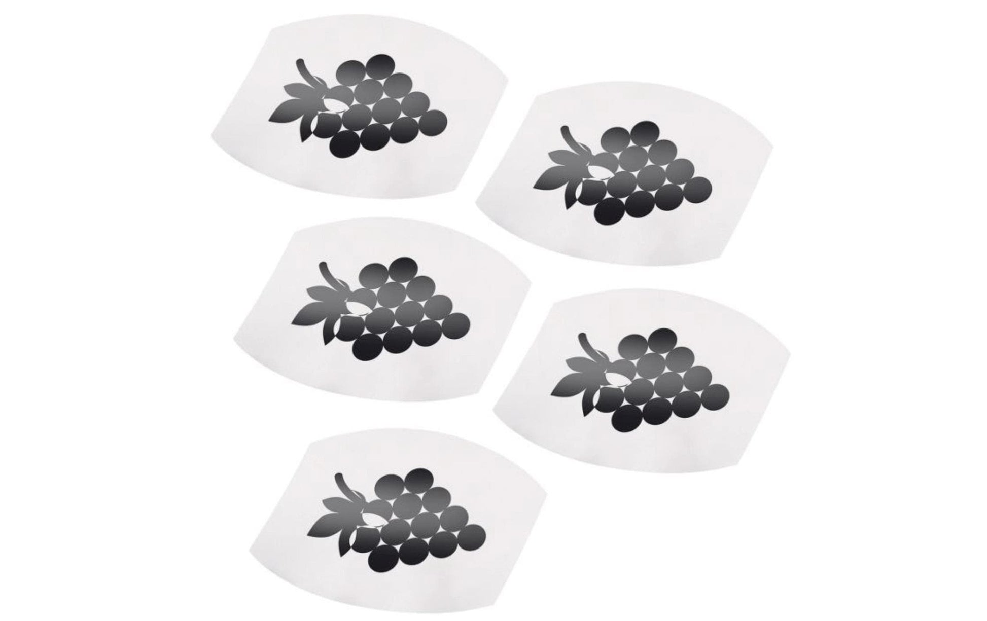Westmark Flaschenverschluss – 7,6 × 7,8 × 0,1 cm, Aluminium/Kunststoff, Schwarz/Silber, 5 Stk., spülmaschinenfest