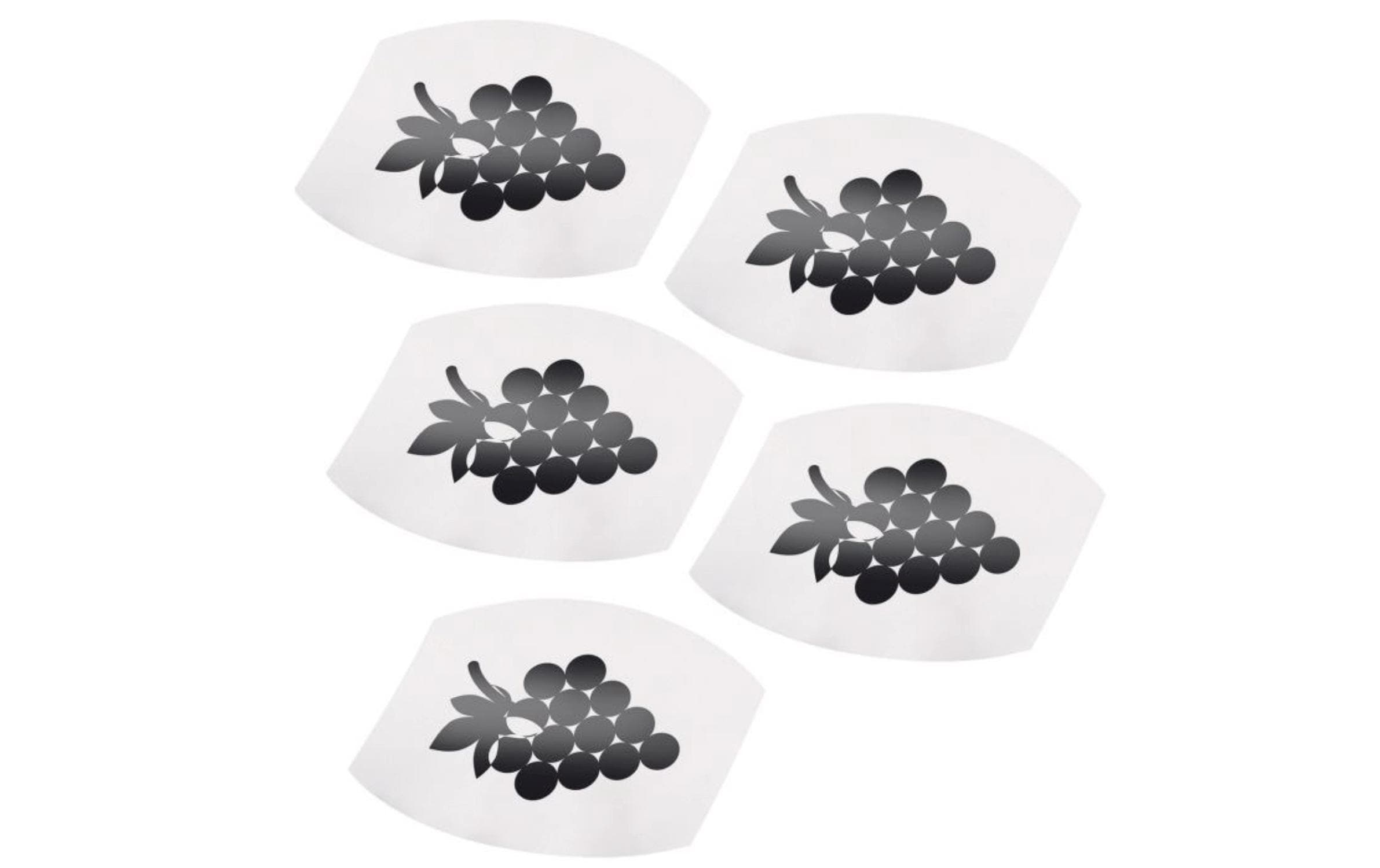 Westmark Flaschenverschluss – 7,6 × 7,8 × 0,1 cm, Aluminium/Kunststoff, Schwarz/Silber, 5 Stk., spülmaschinenfest