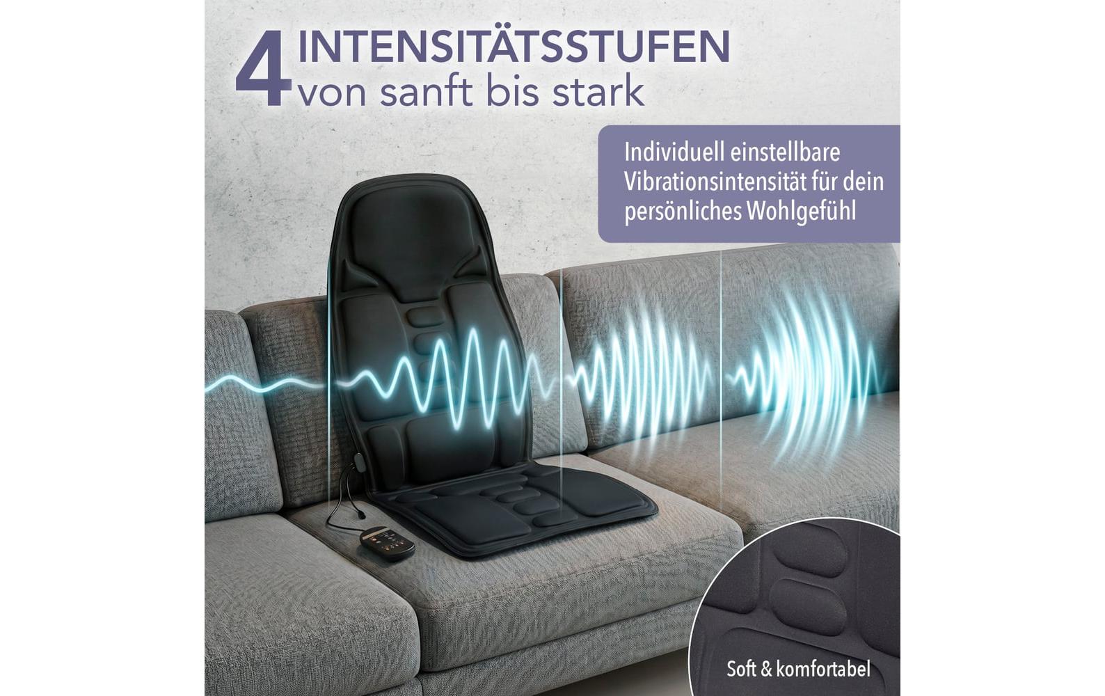 Vitalmaxx Massagesitzauflage – Vibrationsmassage mit Wärmefunktion – 49 × 115 cm