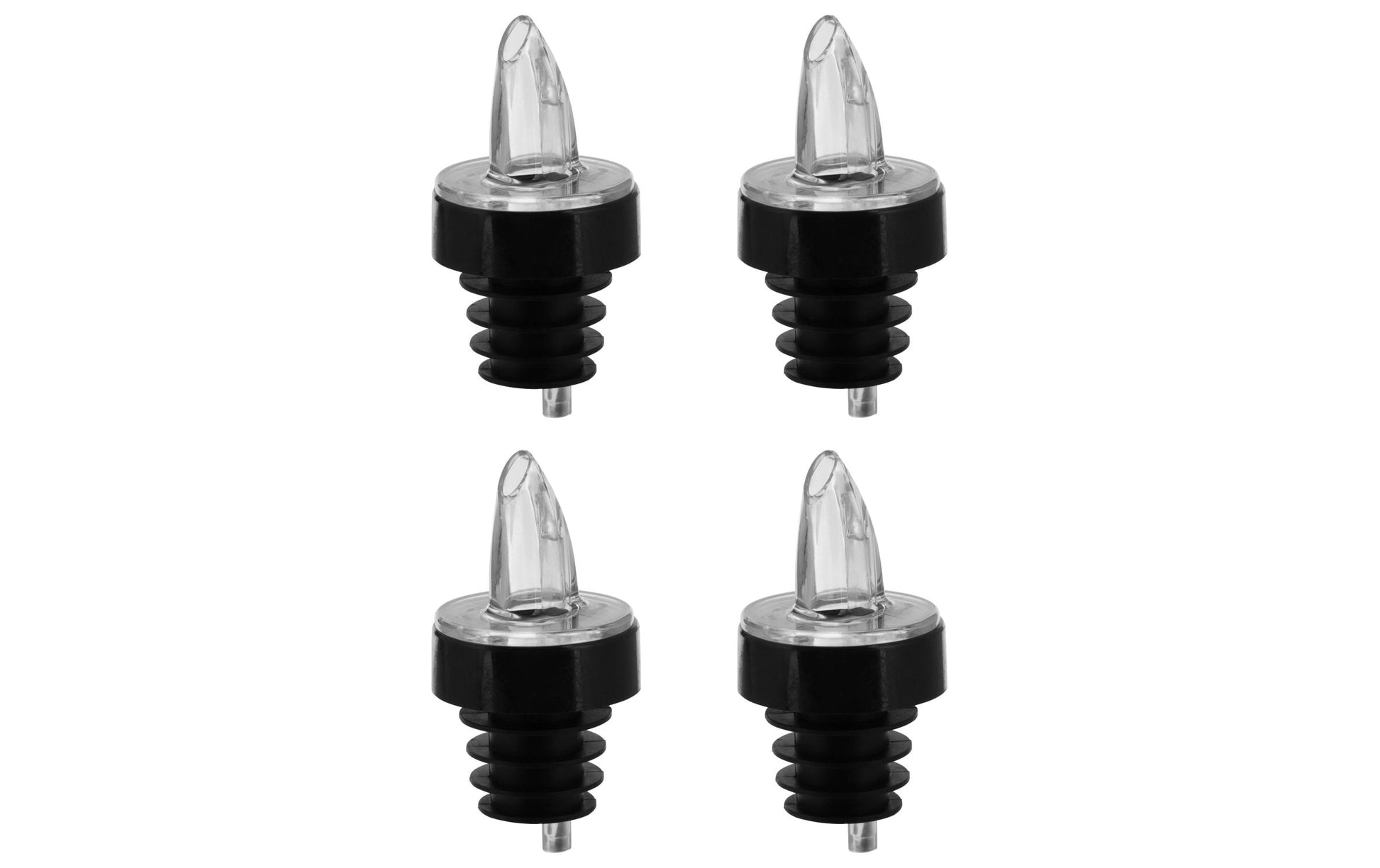 Westmark Flaschenverschluss – 3,3 × 3,3 × 6,6 cm, 10 ml, Kunststoff, Transparent, 4 Stk., spülmaschinenfest