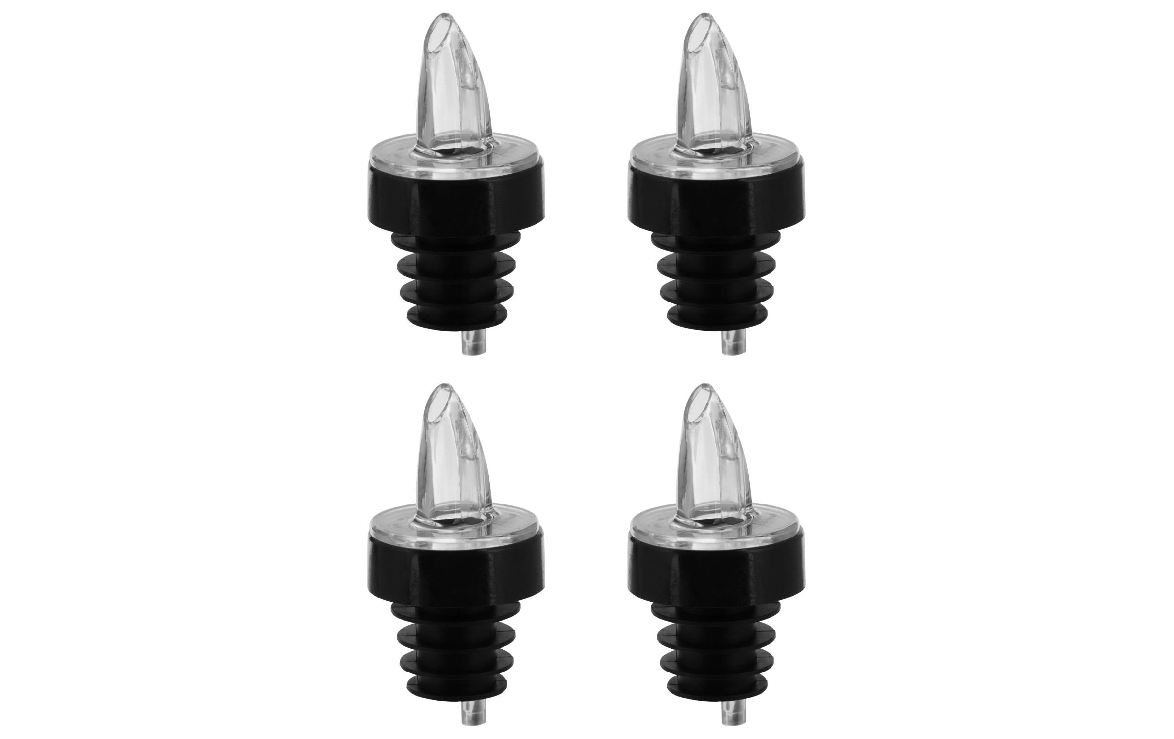 Westmark Flaschenverschluss – 3,3 × 3,3 × 6,6 cm, 10 ml, Kunststoff, Transparent, 4 Stk., spülmaschinenfest