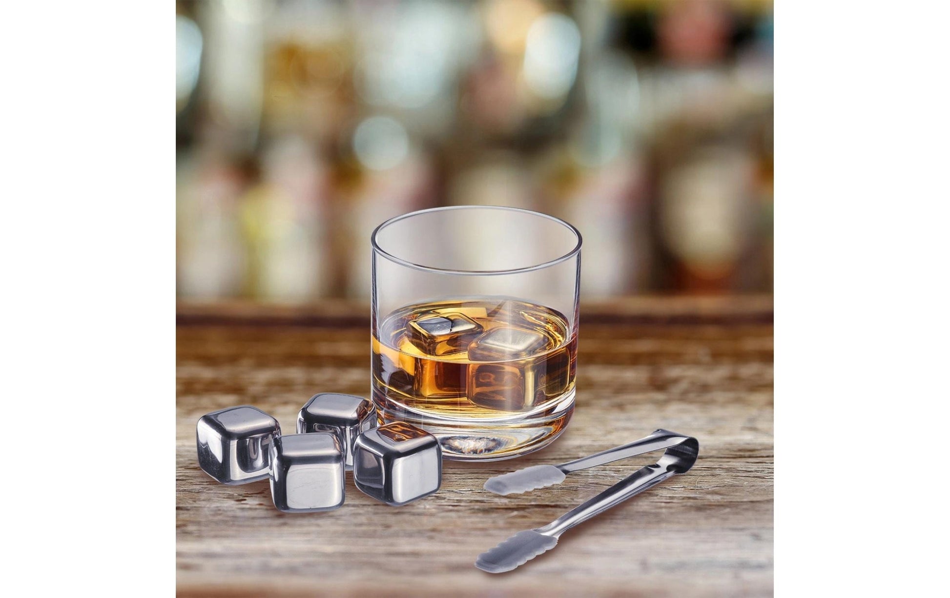 Westmark Whiskysteine Cosmo – Ø 8 × 3,5 cm, Edelstahl, 7-teilig, spülmaschinenfest