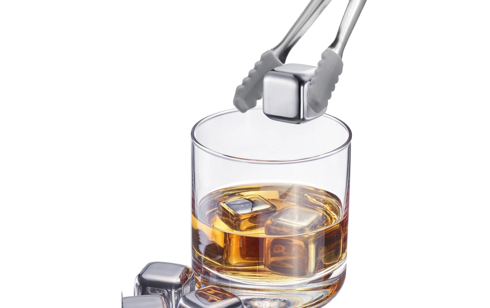 Westmark Whiskysteine Cosmo – Ø 8 × 3,5 cm, Edelstahl, 7-teilig, spülmaschinenfest