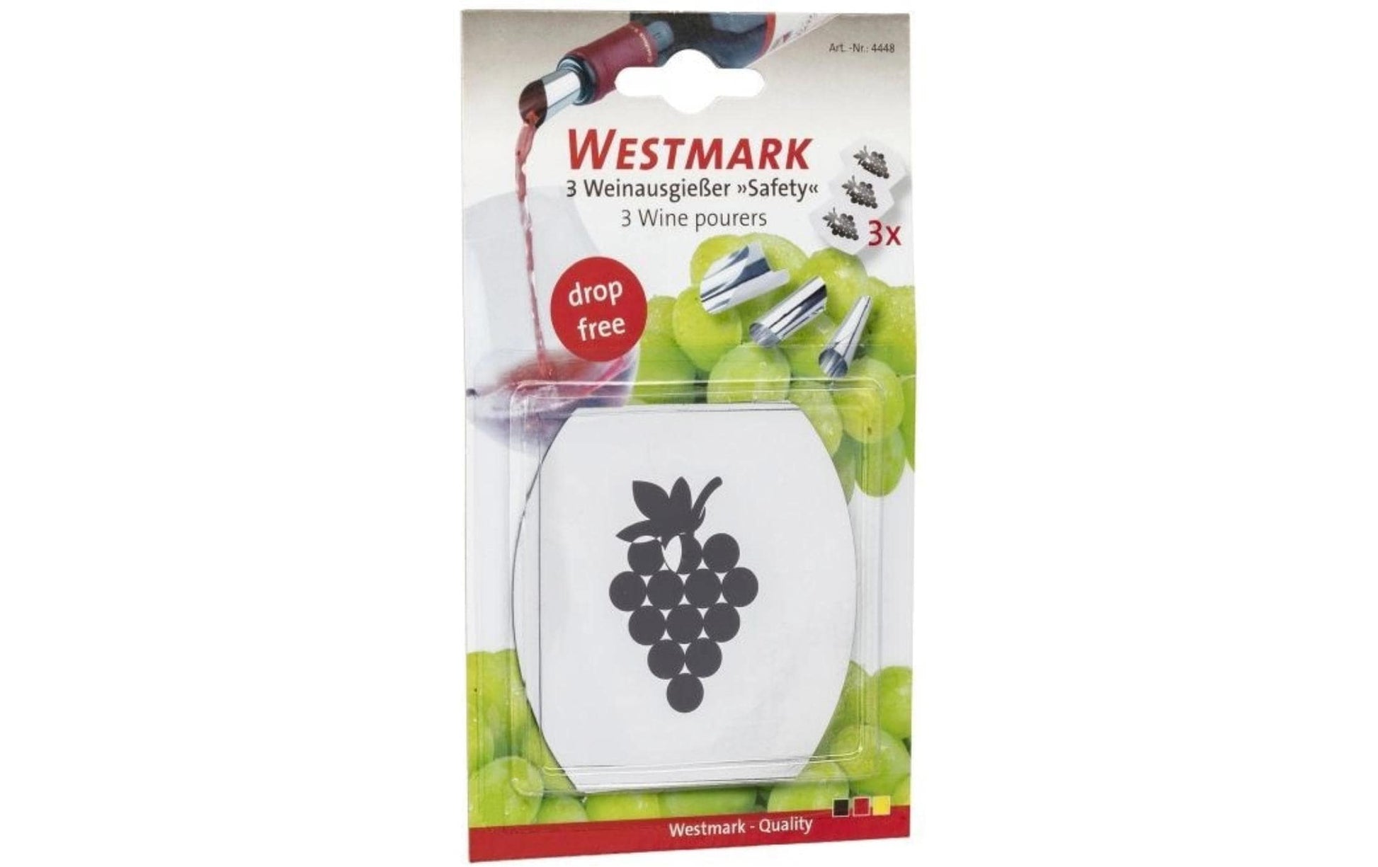 Westmark Flaschenverschluss – 7,6 × 7,8 × 0,1 cm, Aluminium/Kunststoff, Schwarz/Silber, 5 Stk., spülmaschinenfest