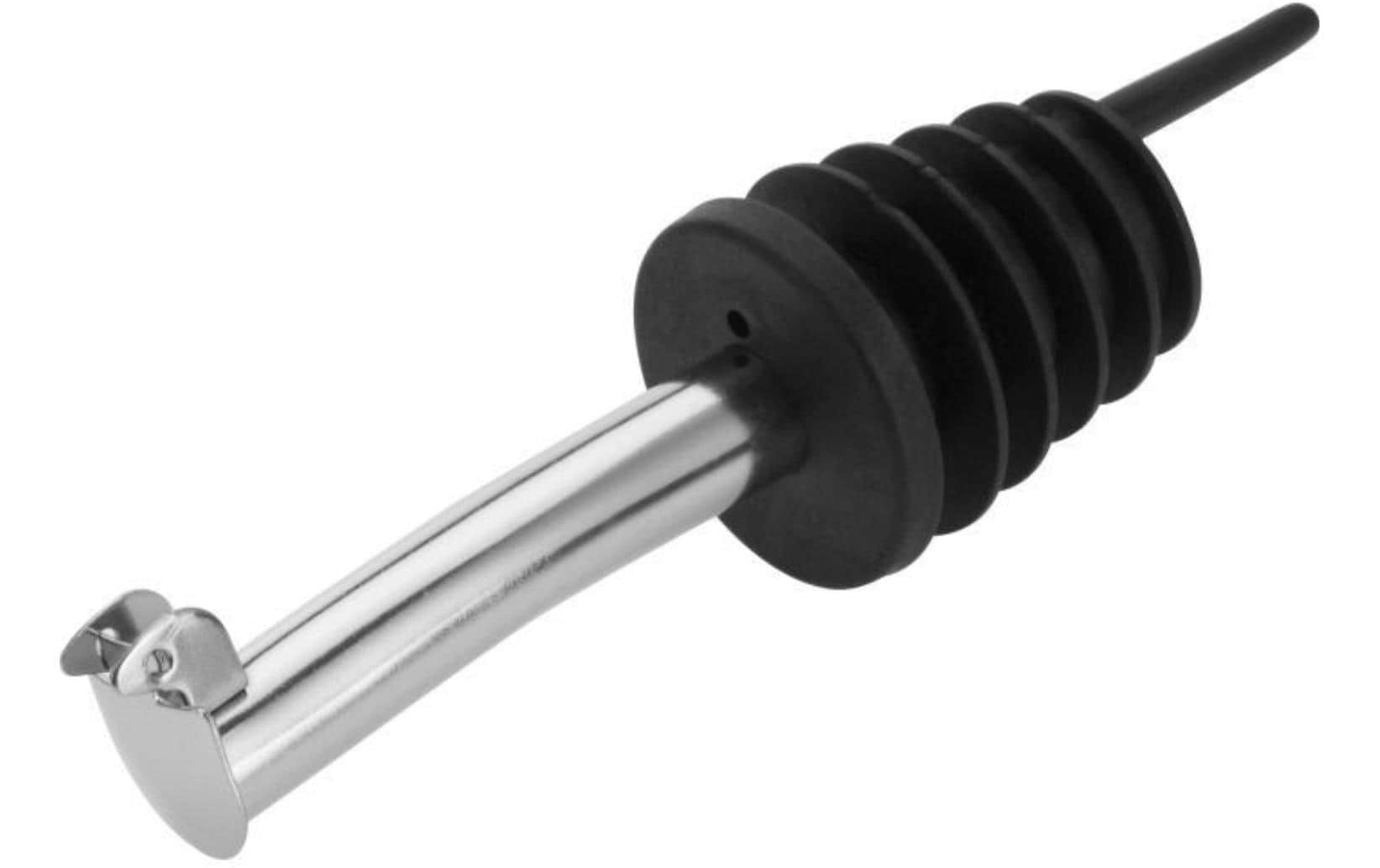 Westmark Flaschenverschluss – 2,6 × 2,6 × 9,9 cm, Edelstahl/Kunststoff, Schwarz, 2 Stk., spülmaschinenfest