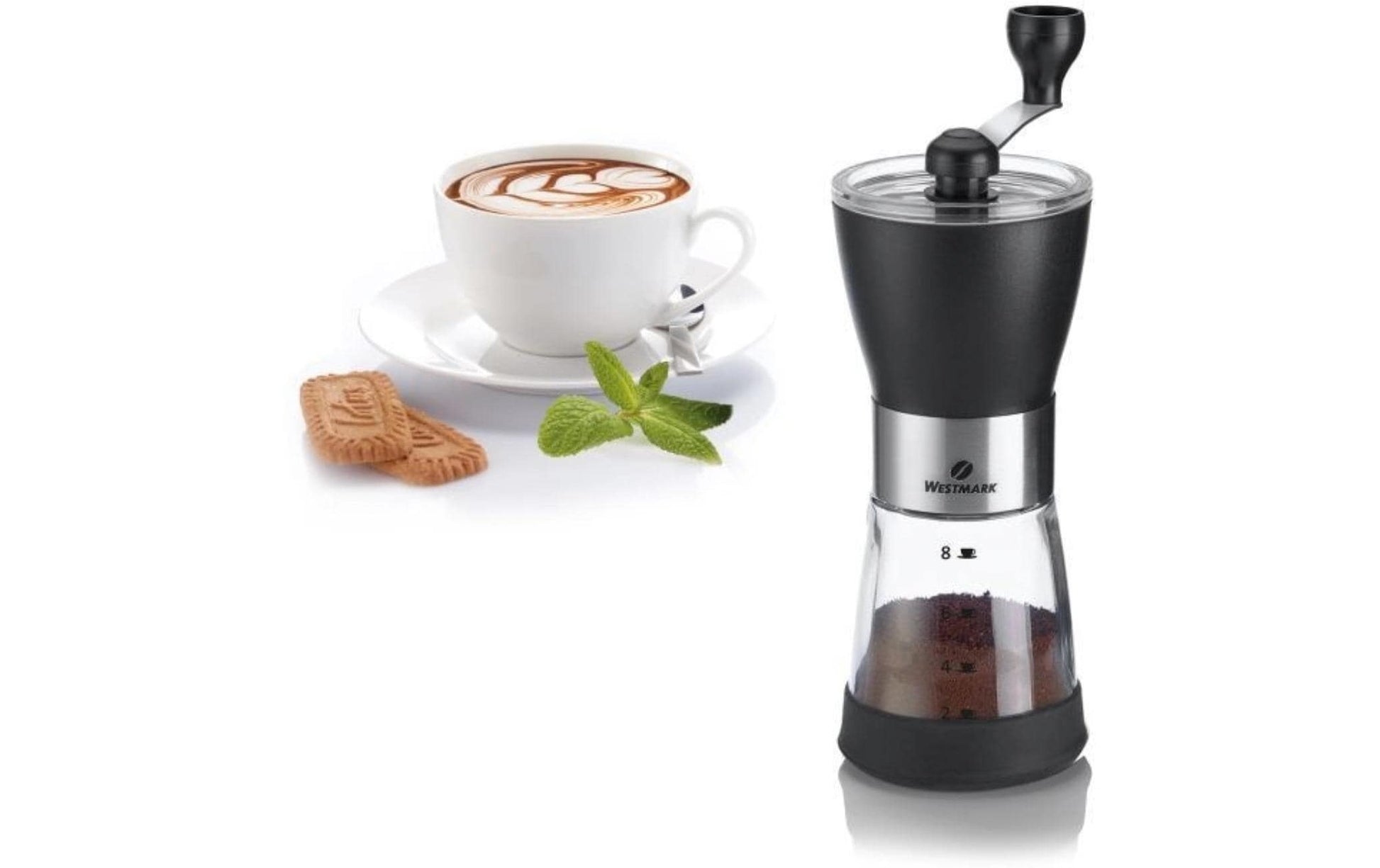 Westmark Kaffeemühle 72 g, 15 × 21,5 × 7,5 cm, Edelstahl, Schwarz, Manuell