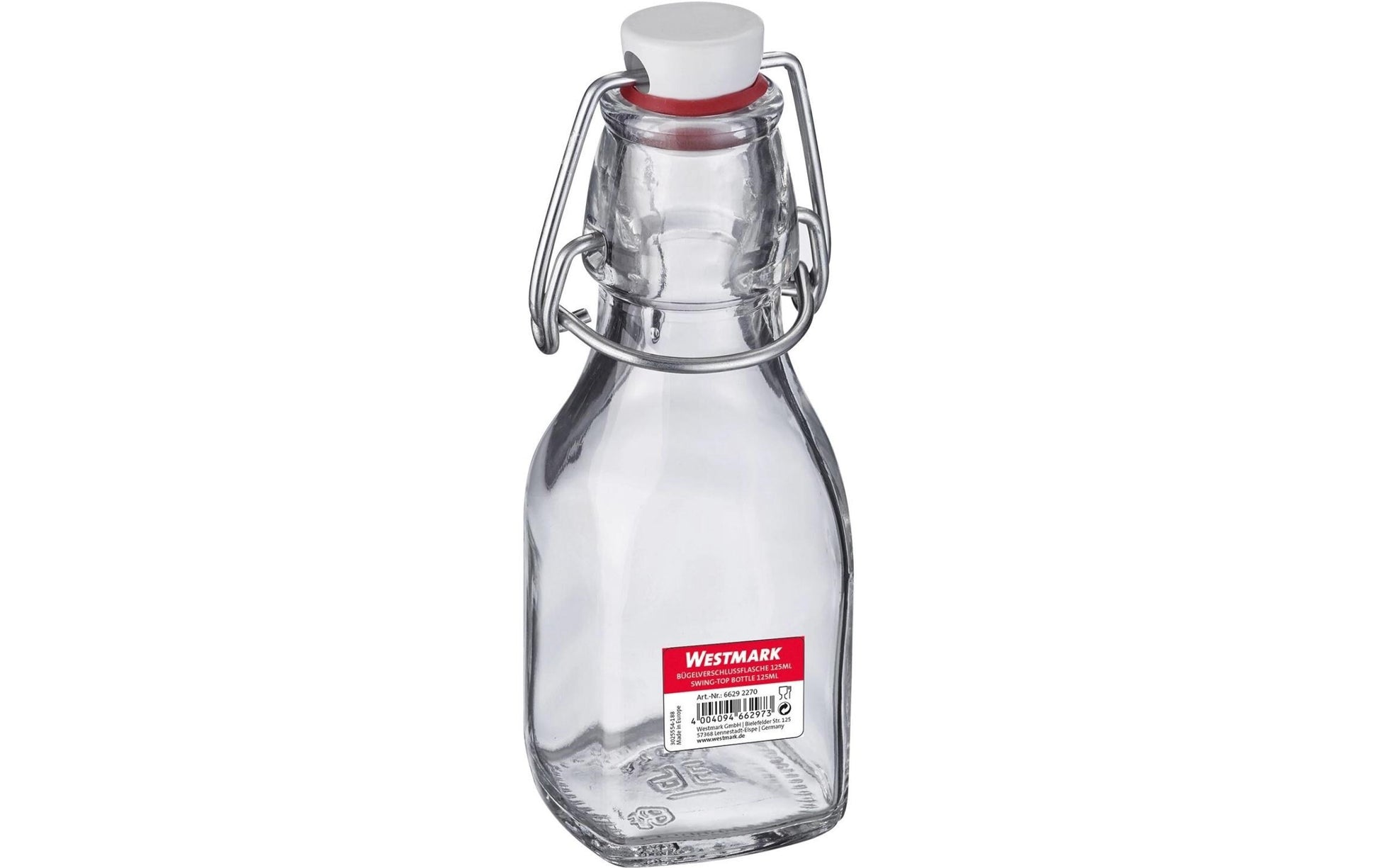 Westmark Einmachflasche – 125 ml, Ø 5,0 cm, H 15,0 cm, Glas, Transparent, Bügelverschluss, spülmaschinenfest
