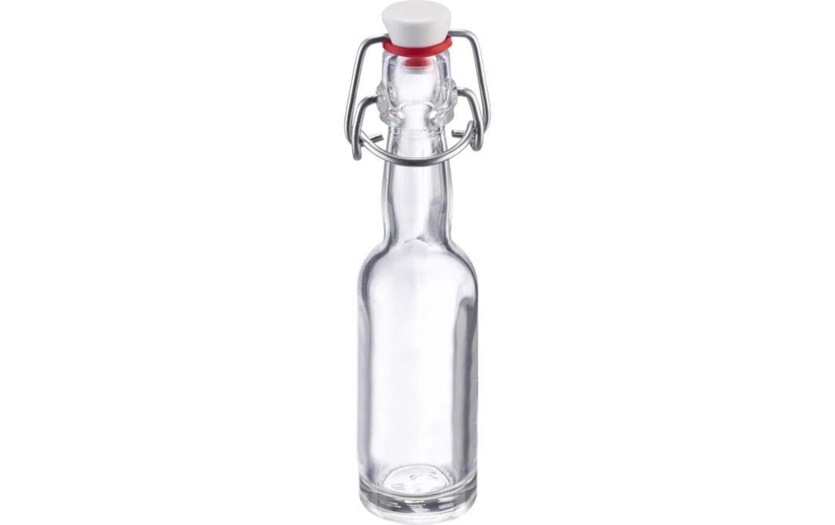 Westmark Einmachflasche – 24er Set, 40 ml, 16,5 × 16,5 × 17,5 cm, Glas/Holz, Braun, mit Bügelverschluss