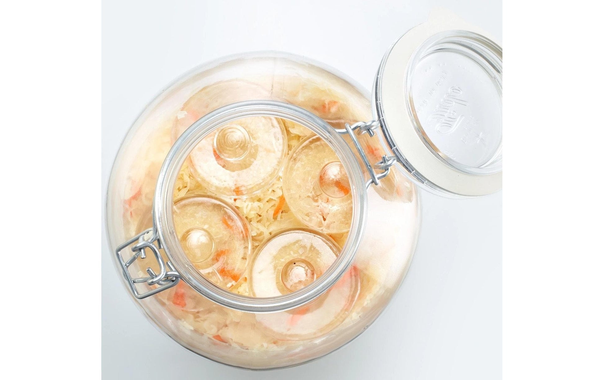 Westmark Fermentiergewichte Ø 8 × 3,6 cm, Glas (Kalk-Natron), transparent