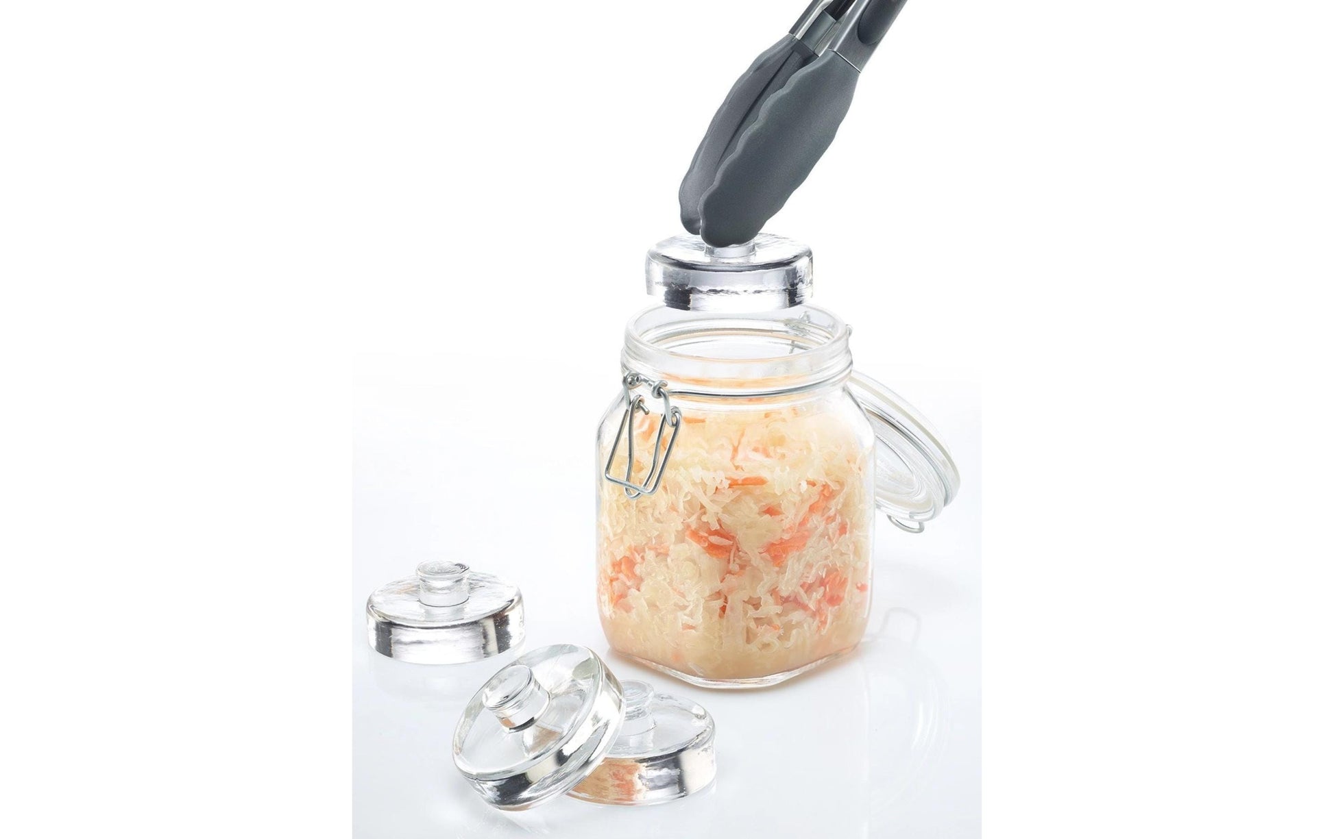 Westmark Fermentiergewichte Ø 8 × 3,6 cm, Glas (Kalk-Natron), transparent