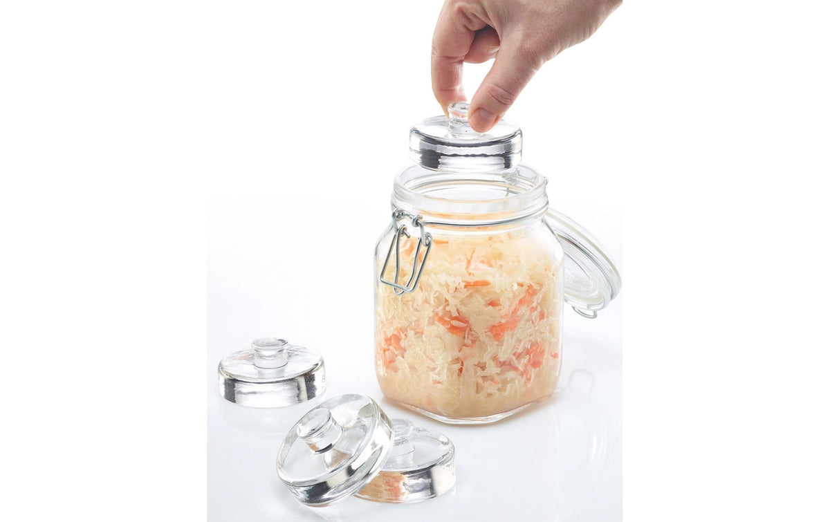 Westmark Fermentiergewichte, Ø 7 × 3,5 cm, Glas (Kalk-Natron), transparent