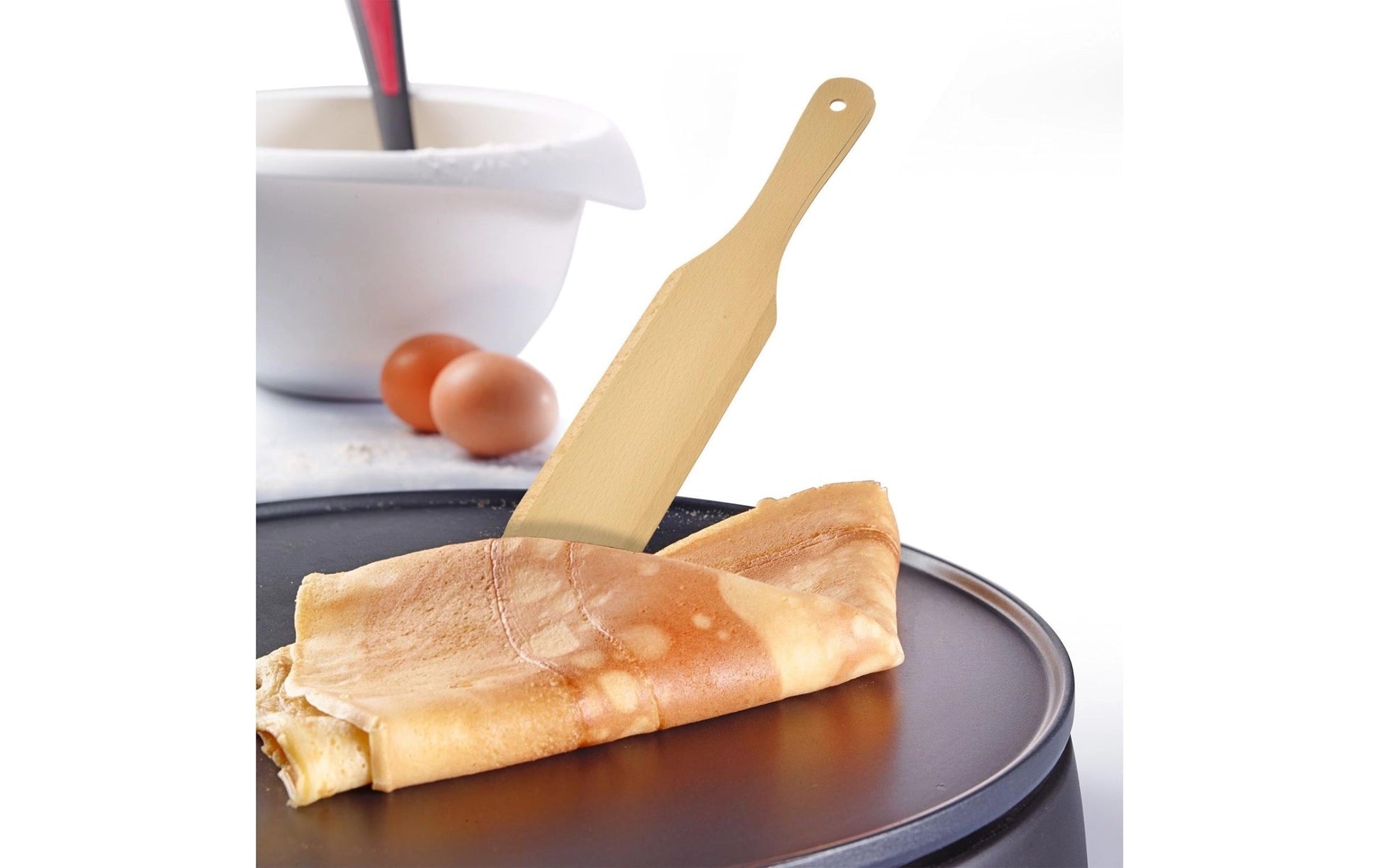 Westmark Crêpes-Spatel-Set 2-teilig, 8 × 29 × 1,5 cm, Buche (Holz), Braun