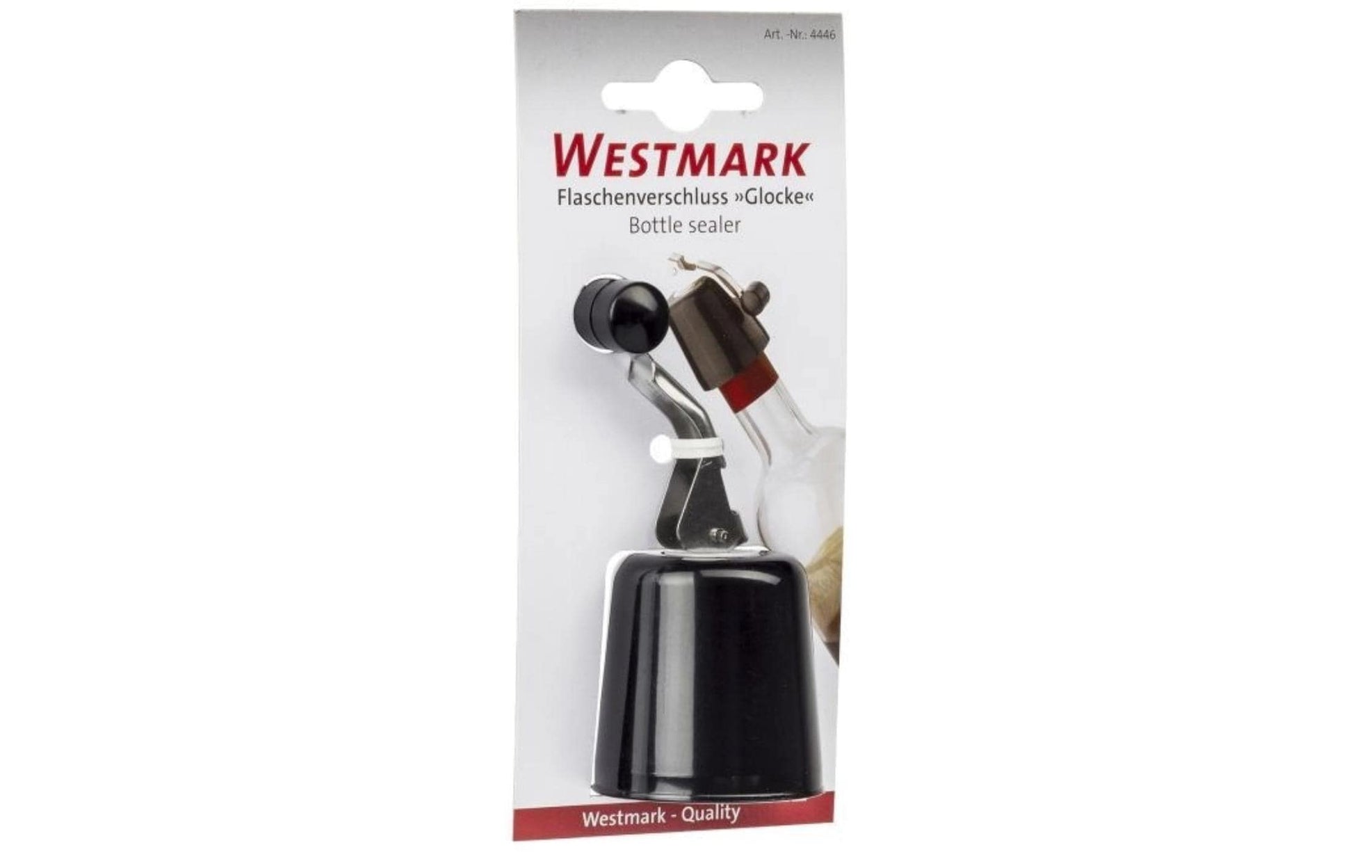 Westmark Flaschenverschluss – 4,3 × 4,3 × 9,3 cm, Silikon, Rot, 1 Stk., luftdicht, spülmaschinenfest