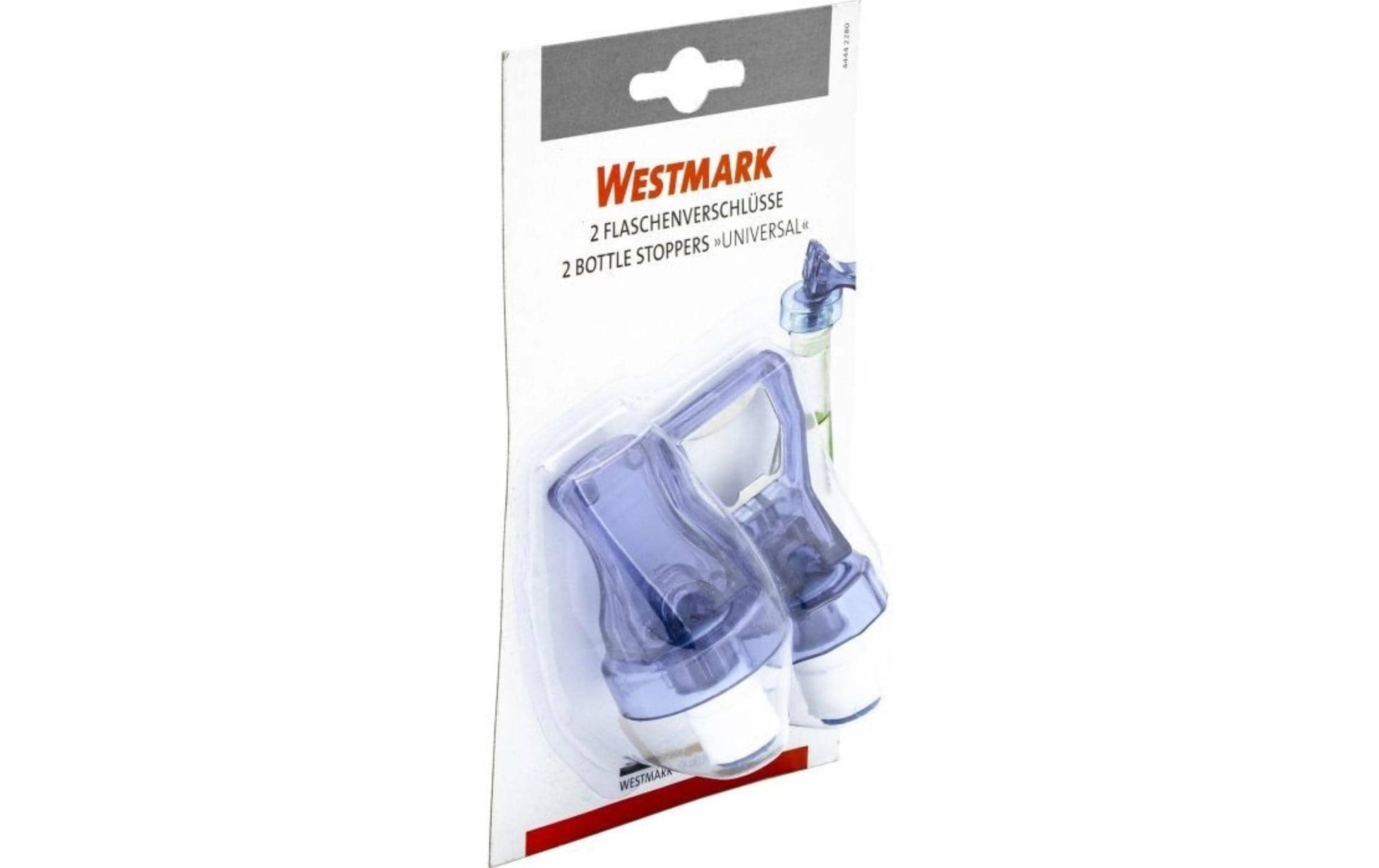 Westmark Flaschenverschluss – 4 × 4 × 7,5 cm, Silikon, Blau, 2 Stk., luftdicht, spülmaschinenfest