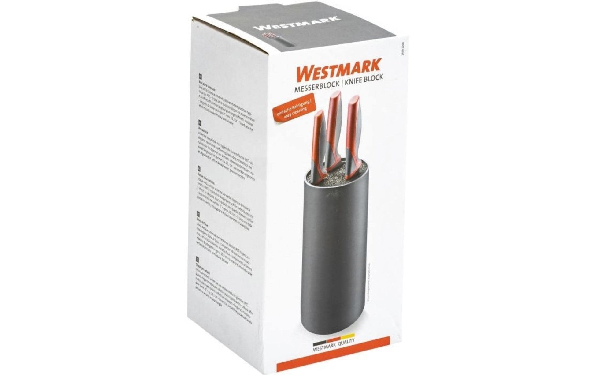 Westmark Messerblock, 11 × 11 × 22,2 cm, Polypropylen (PP)/Thermoplastische Elastomere (TPE), schwarz
