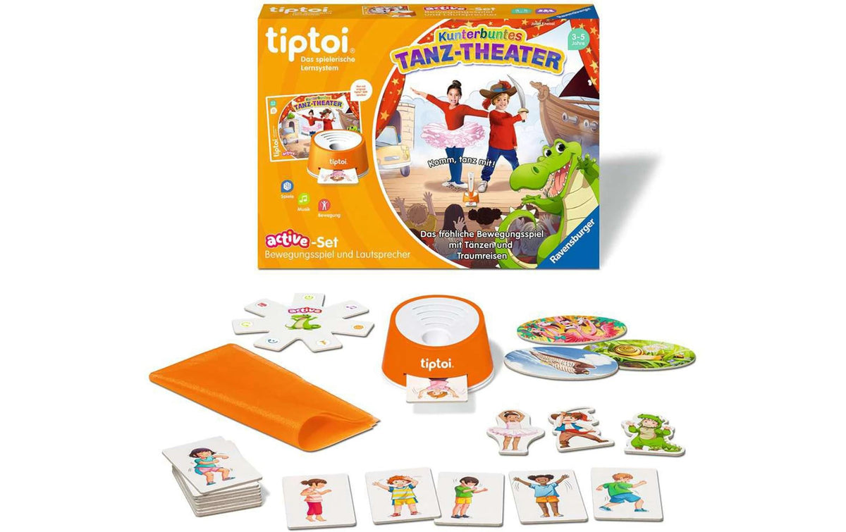 Ravensburger active Set Tanz-Theater22 – Brettspiel, 1–6 Spieler, ab 3 Jahren, 10 Min., DE
