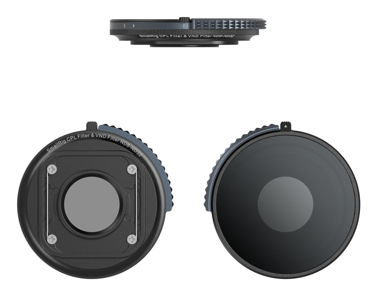 SmallRig 4942 CPL & VND Filter – ND 3–5 Stufen – für GoPro HERO13, HERO12, HERO11 und andere – Schwarz
