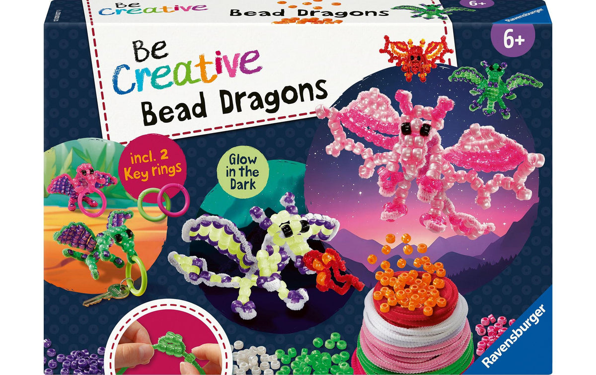 Ravensburger Pearl Animal Dragons – Bastelset – Drachen – ab 6 Jahren