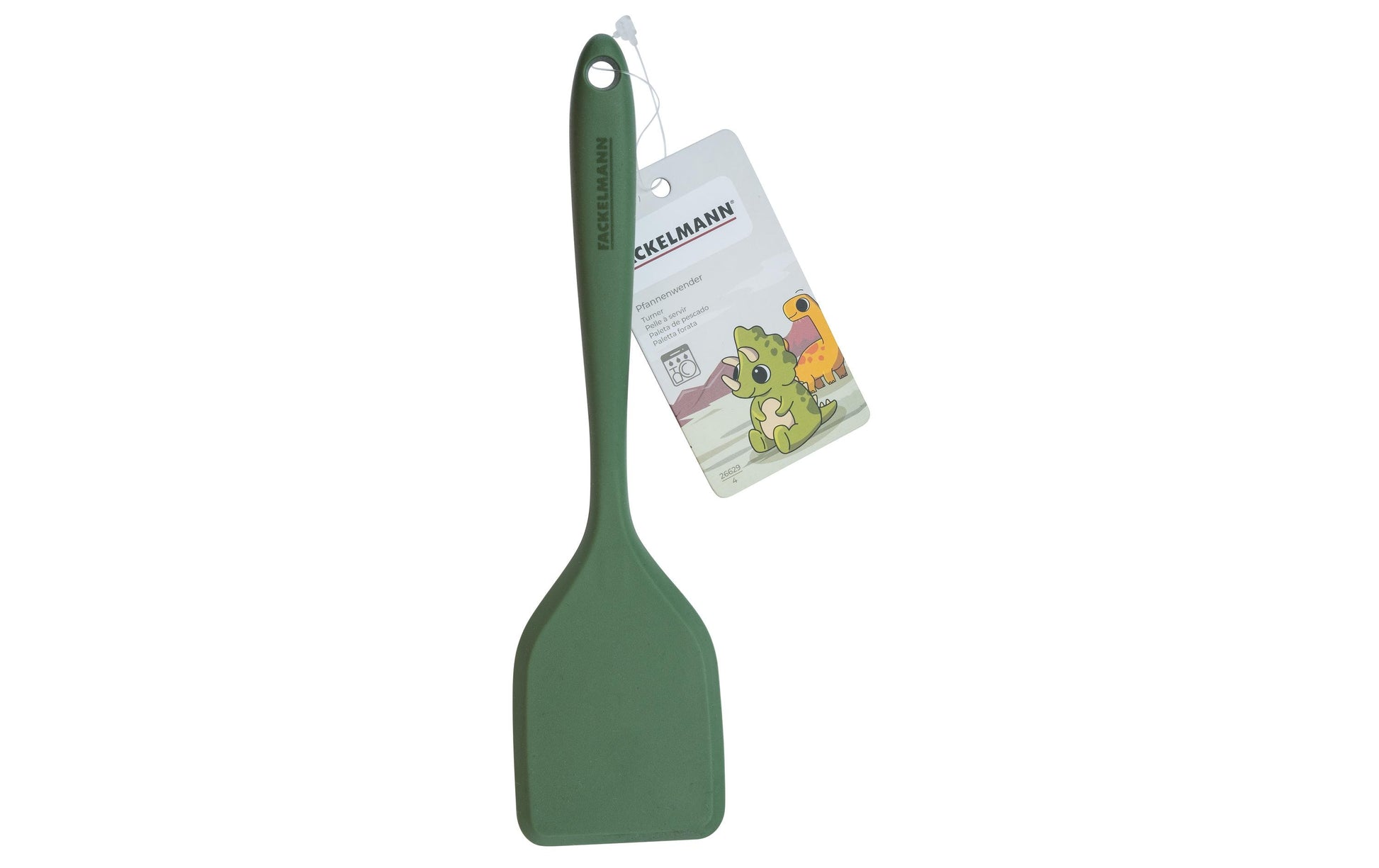 Fackelmann Pfannenwender 21 cm, Silikon, graugrün
