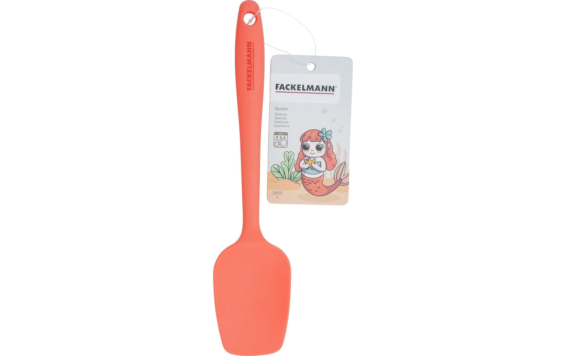 Fackelmann Spatel 21 cm, Silikon, Rosa, spülmaschinenfest