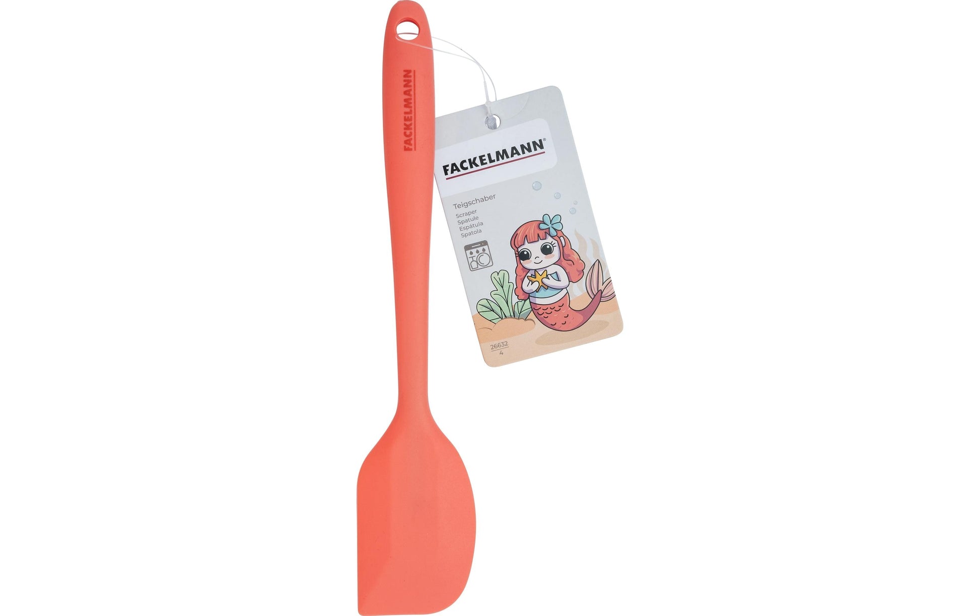 Fackelmann Teigschaber 21 cm, Silikon, Rosa